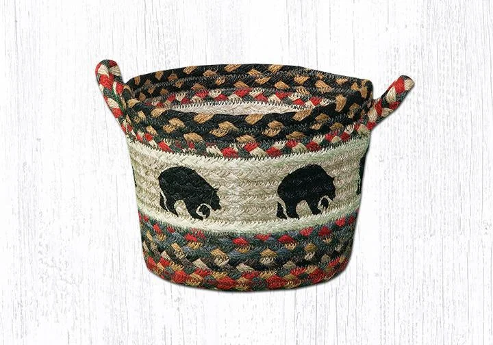 Earth Rugs UBP-43 Black Bears Printed Utility Basket 13``x9``