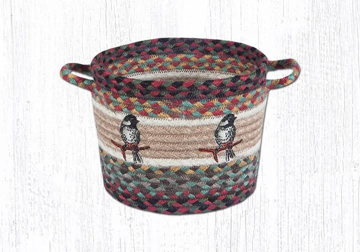 Earth Rugs UBP-81 Chickadee Printed Utility Basket 13``x9``