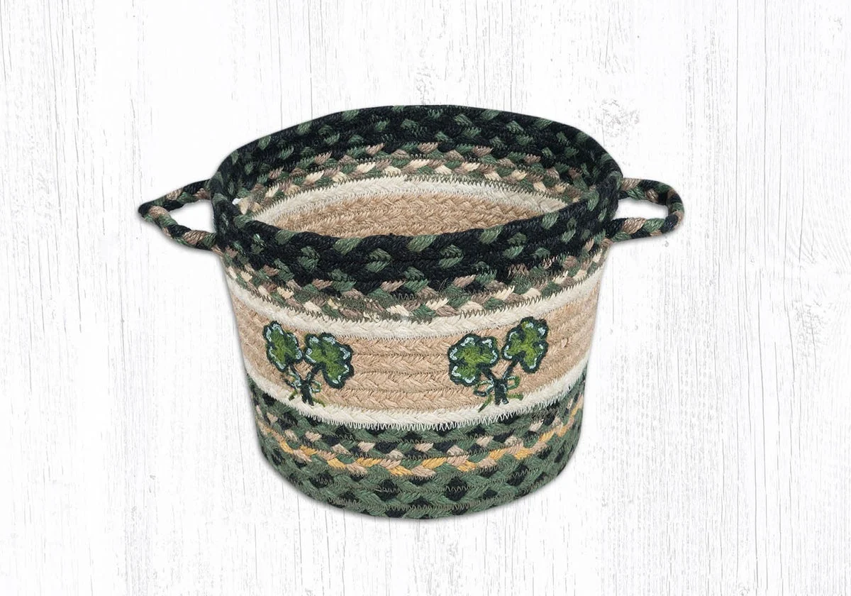 Earth Rugs UBP-116 Shamrock Printed Utility Basket 13``x9``