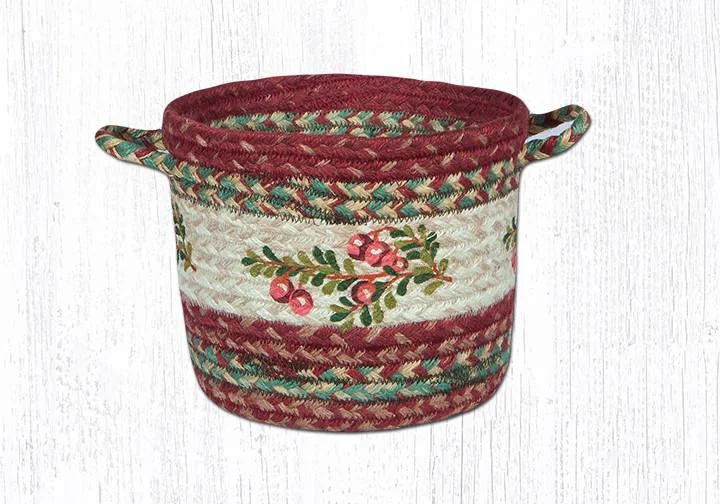 Earth Rugs UBP 9-390 Cranberries Printed Utility Basket 13``x9``