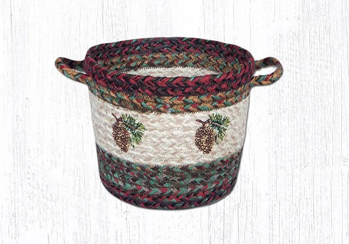 Earth Rugs UBP 9-81 Pinecone Printed Utility Basket 13``x9``