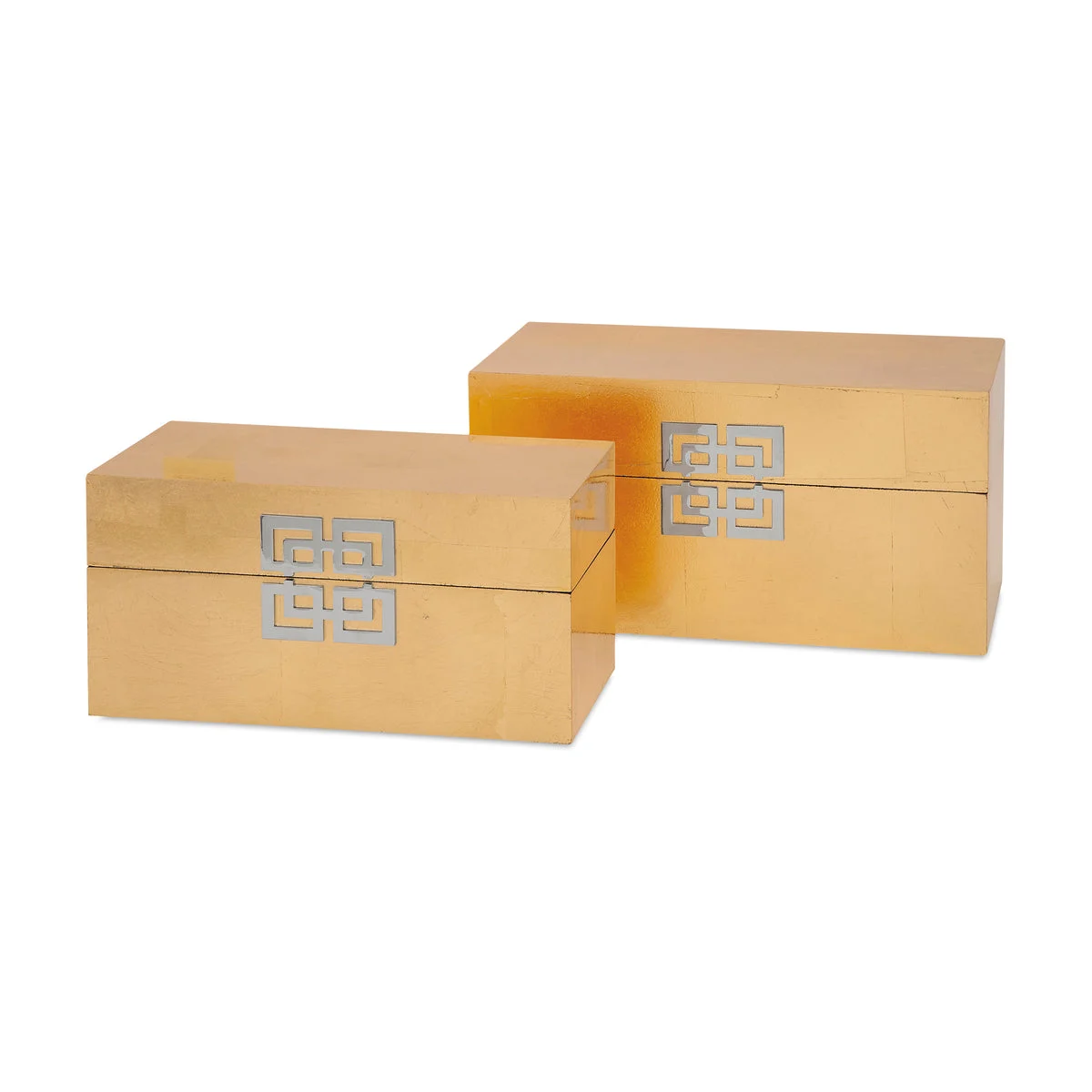 Imax Worldwide Home Danes Gold Leaf Boxes - Set of 2
