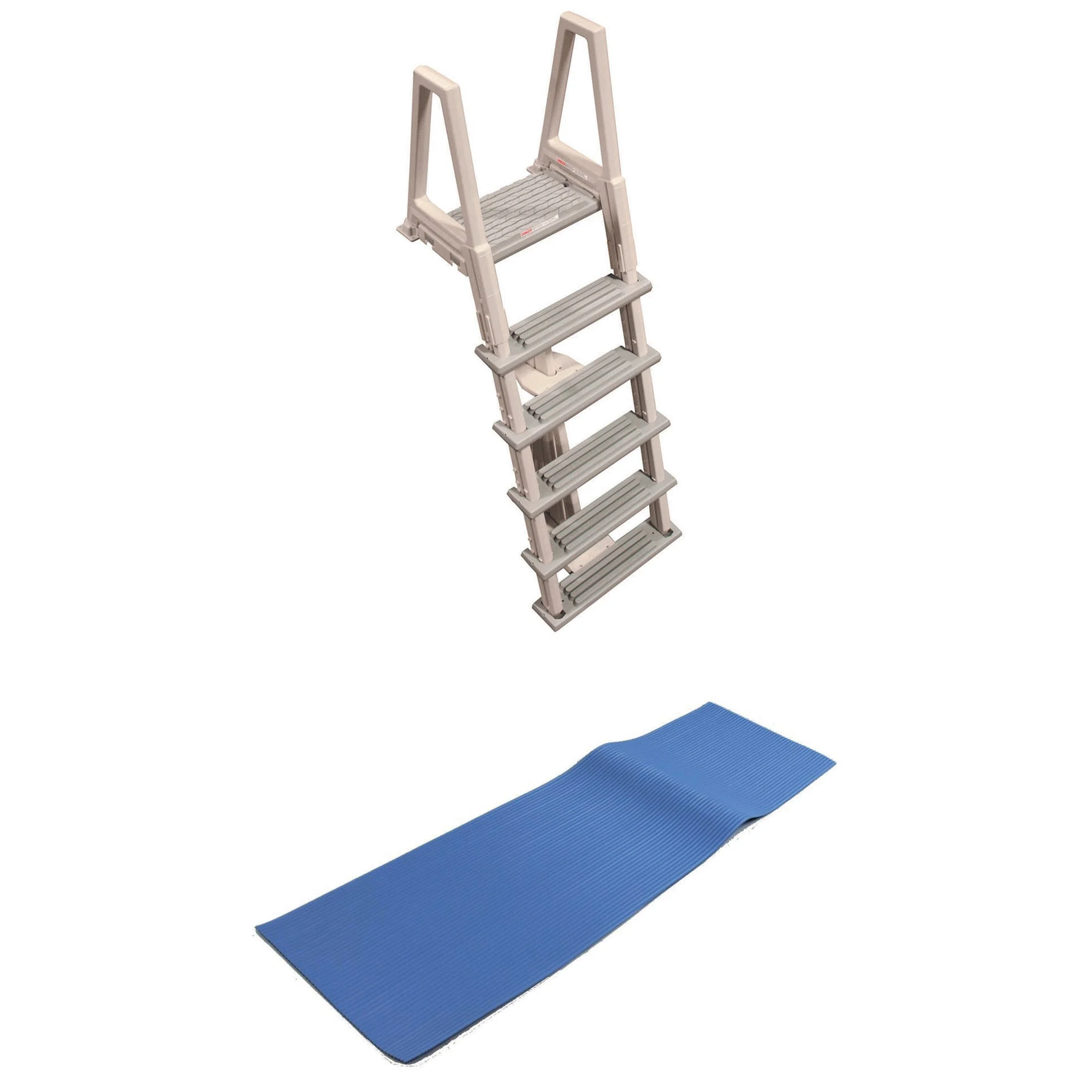 Confer Plastics 6000X  In Pool Ladder & Hydrotools by Swimline 9"x24" Ladder Mat