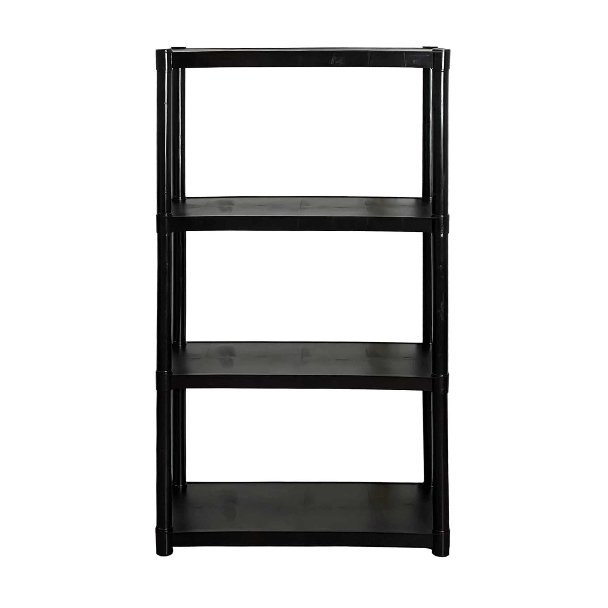 Juggernaut Storage 55" Plastic 4 Tier Garage/Shed Utility Shelving Rack, Black