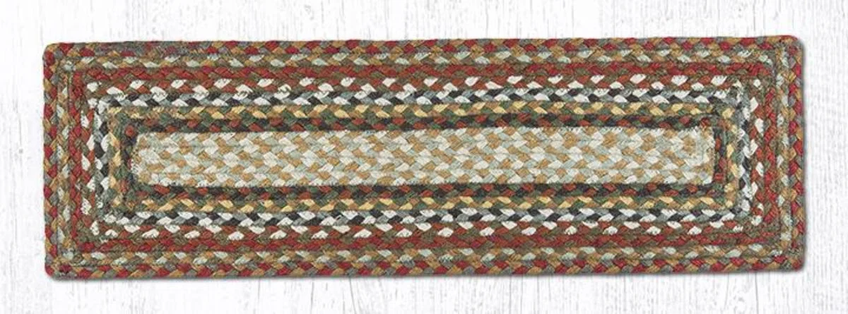 Earth Rugs Honey/Vanilla/Ginger Rectangle Carpet Stair Tread 27"x8.25" Eco-Friendly