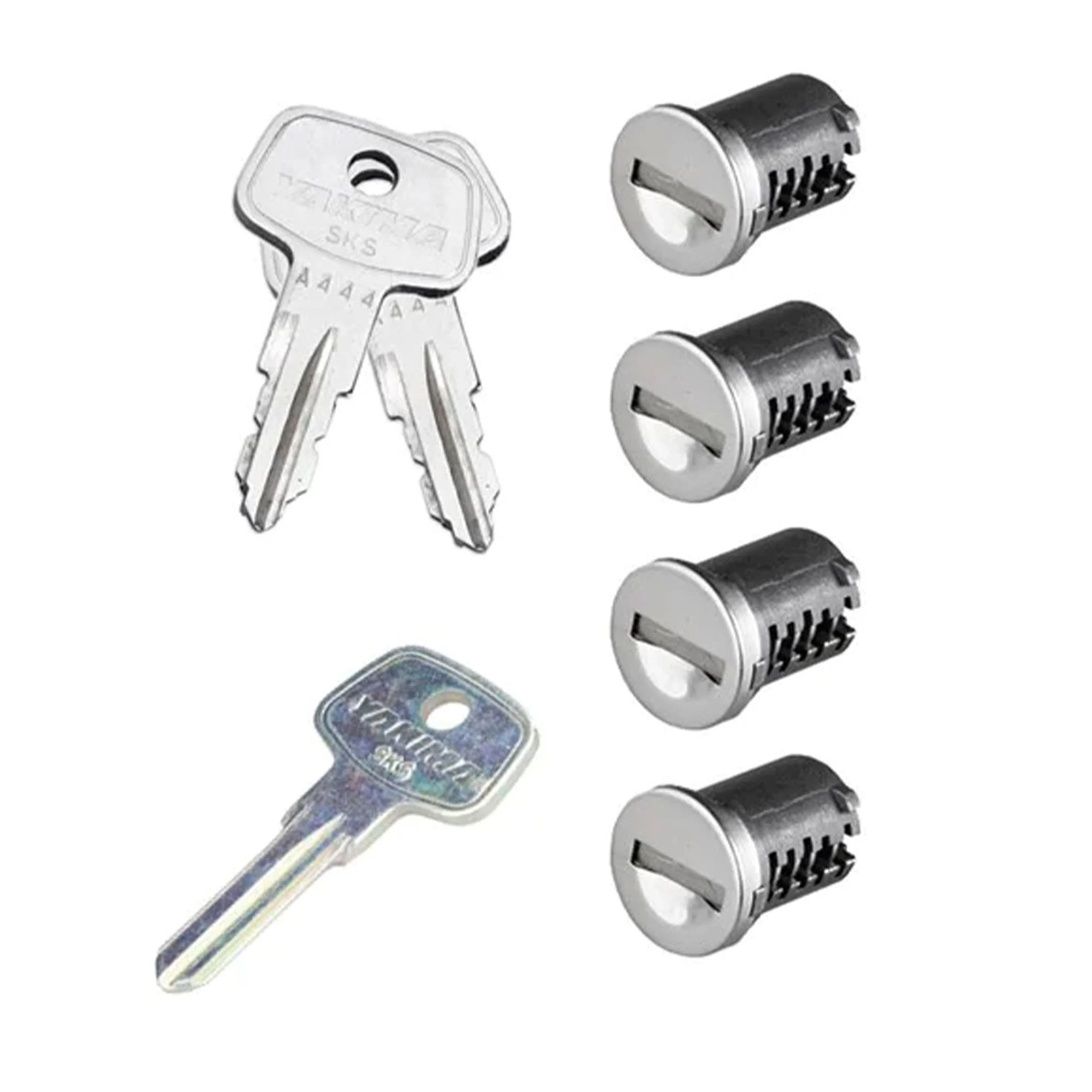 Yakima Car Rack System Component SKS Lock Cylinder Core Kit with Key (4 Pack)