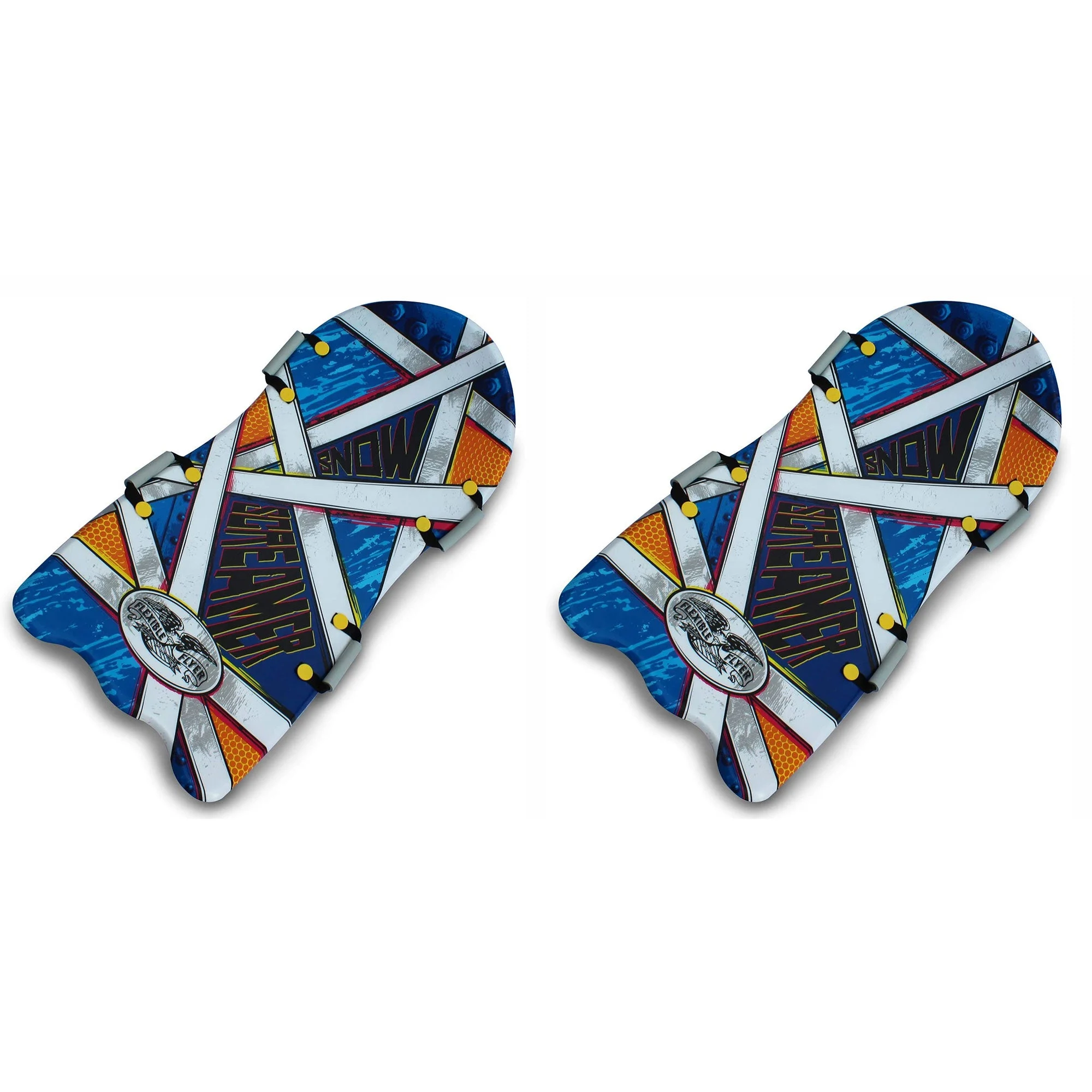 Flexible Flyer Snow Screamer 47 Inch Foam Snow Sled for Kids and Adults (2 Pack)