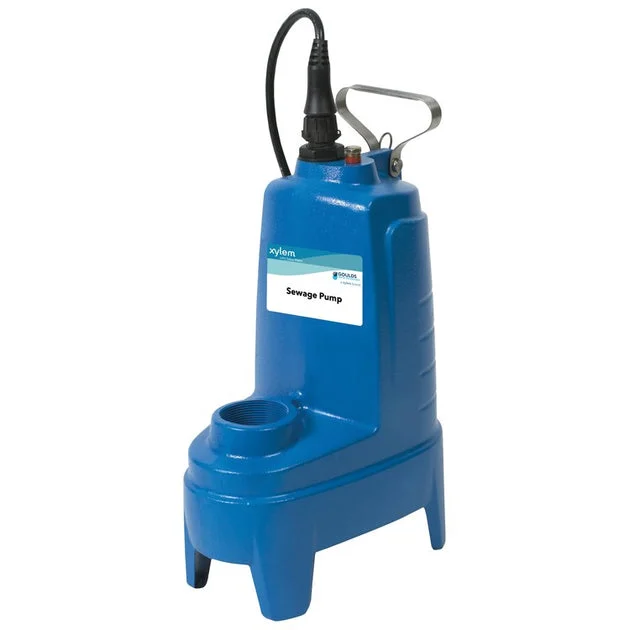 Submersible Pump Sewage 130 Gallons per Minute 1/2 Horsepower 115 Volt 1 Phase 60 Hertz for Residential Sewage Systems Heavy Duty Sump/Dewatering Water Transfer