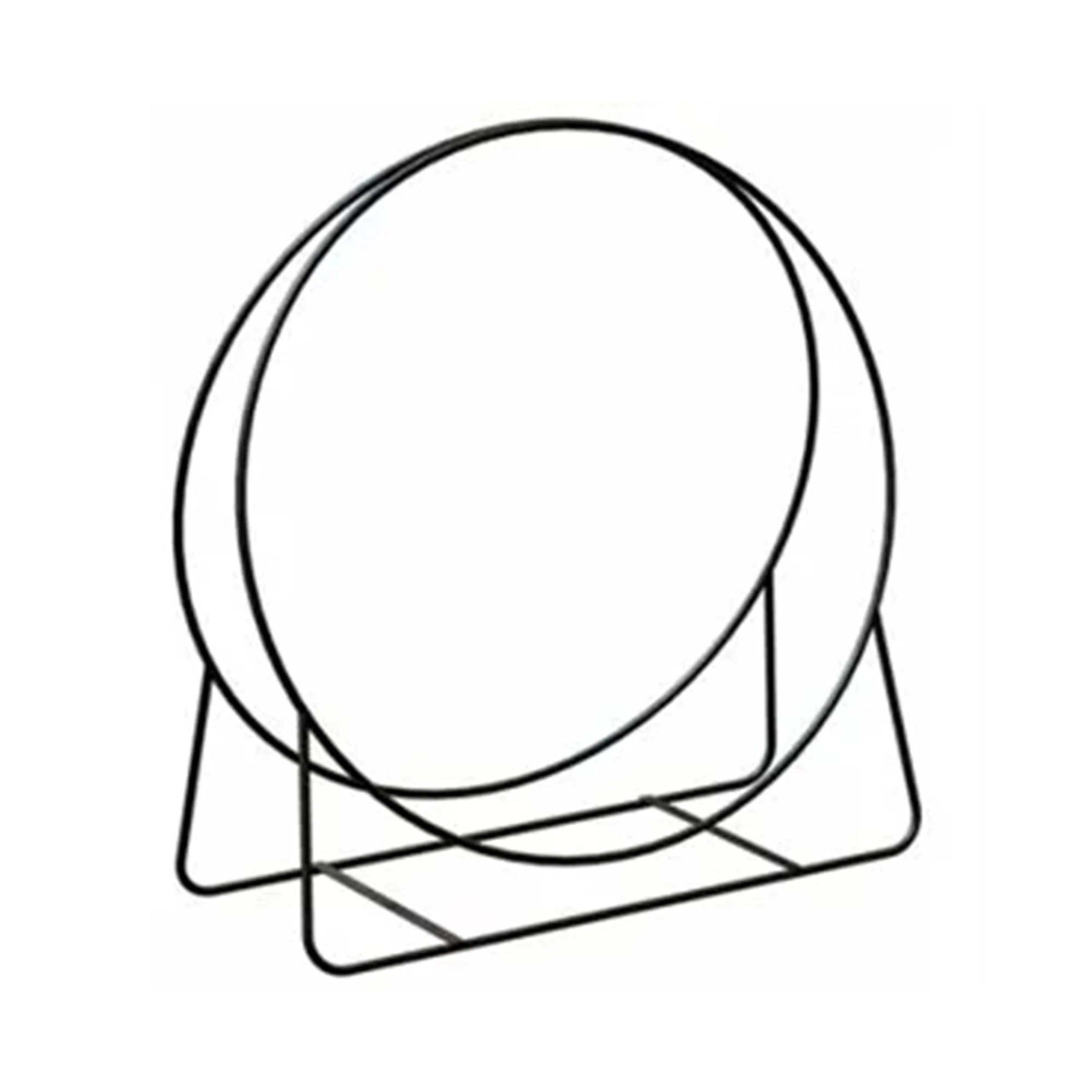 Panacea Open Hearth 20 Inch Tubular Steel Log Hoop for Storing Firewood, Black