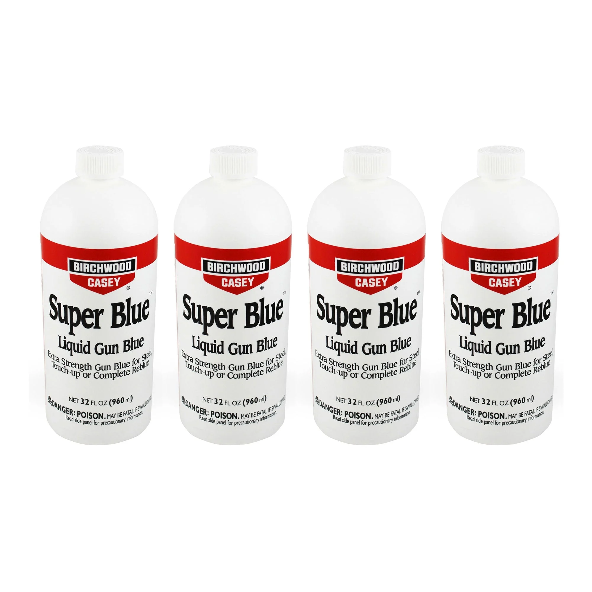 Birchwood Casey Super Blue Double Strength Liquid Gun Blue, 32 Fl Oz (4 Pack)