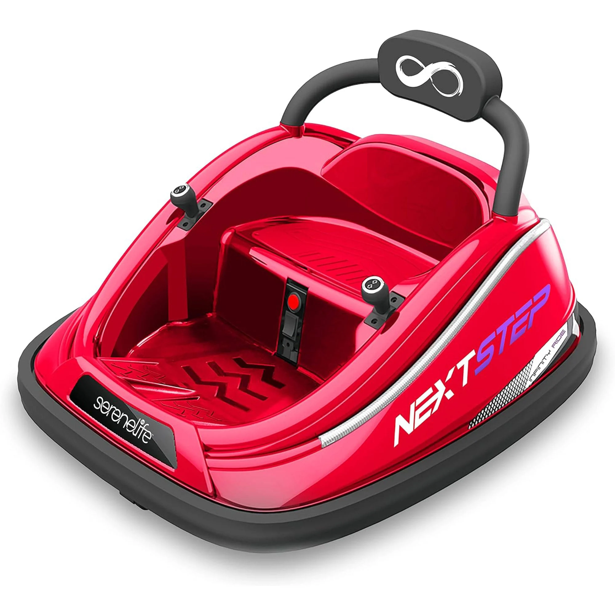Serenelife 360 Degree Spinning Bumper Car w/Adjustable Belt & Controls, Red