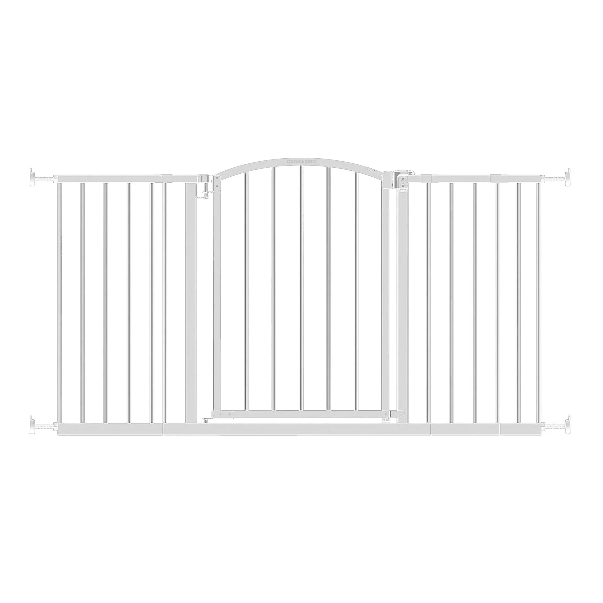 Ozzy & Kazoo 30 Inch Tall Wide Walk Through Dog Gate For Doorways and Stairways