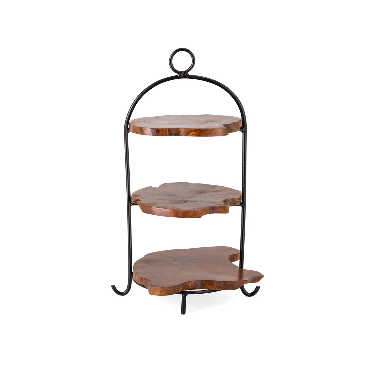 Imax Worldwide Home Preston Three Tier Teak Wood Tray