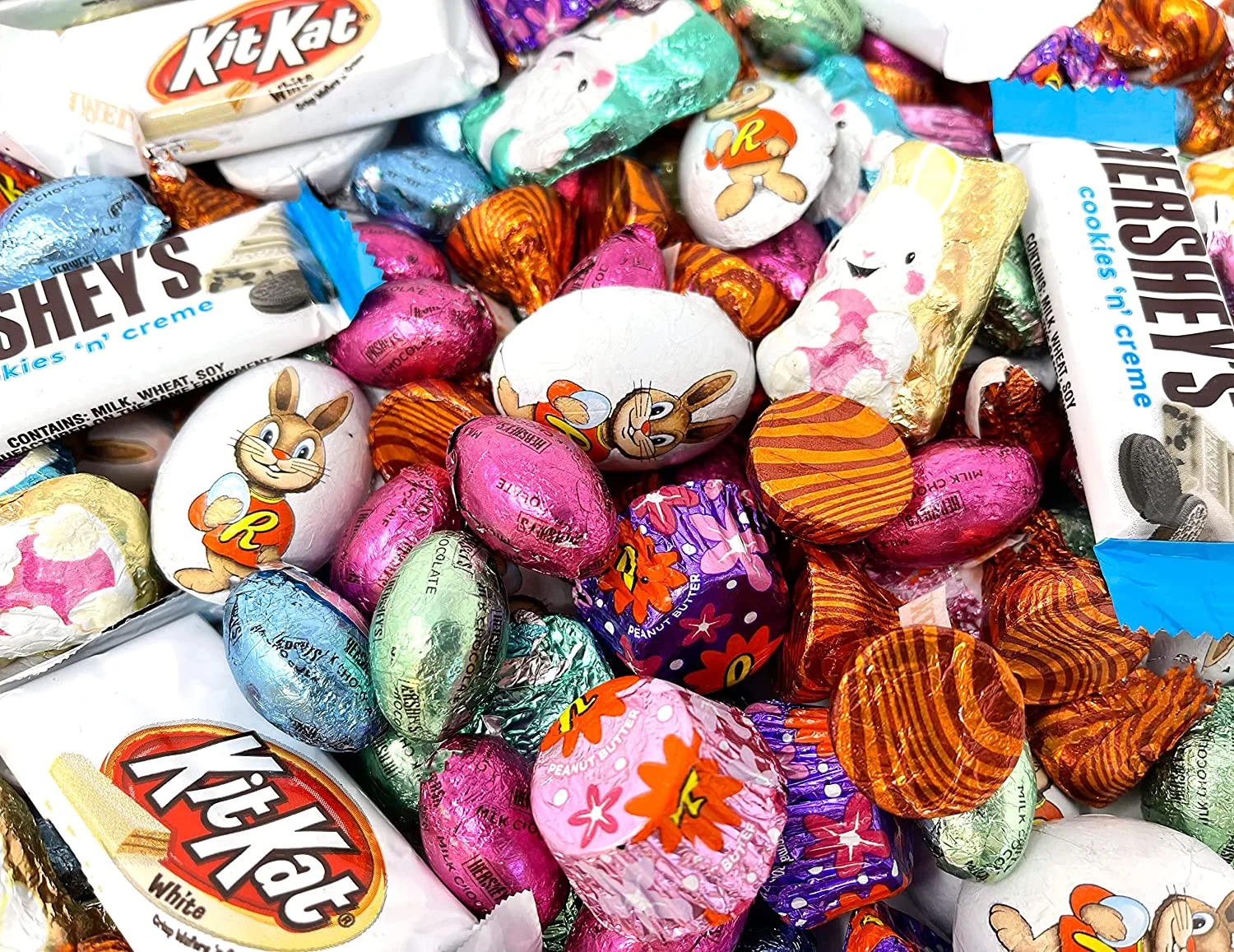 Easter Chocolate Candy Assortment Eggs, Bunnies, KITKAT Bars, HERSHEY’S KISSES, COOKIES ‘N’ CREME