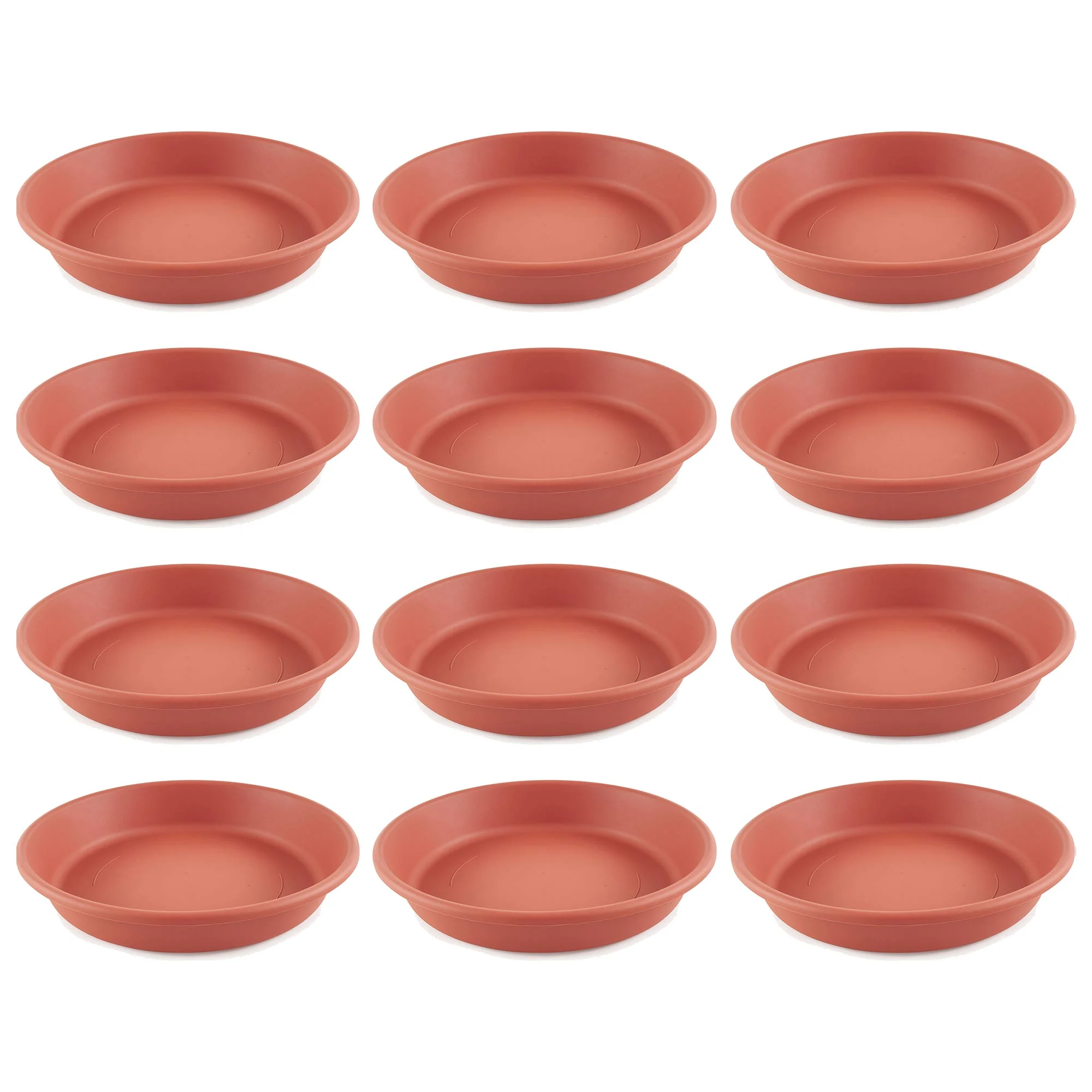 HC Companies Classic 17.63 Inch Tray Saucer for Planters, Terracotta (12 Pack)