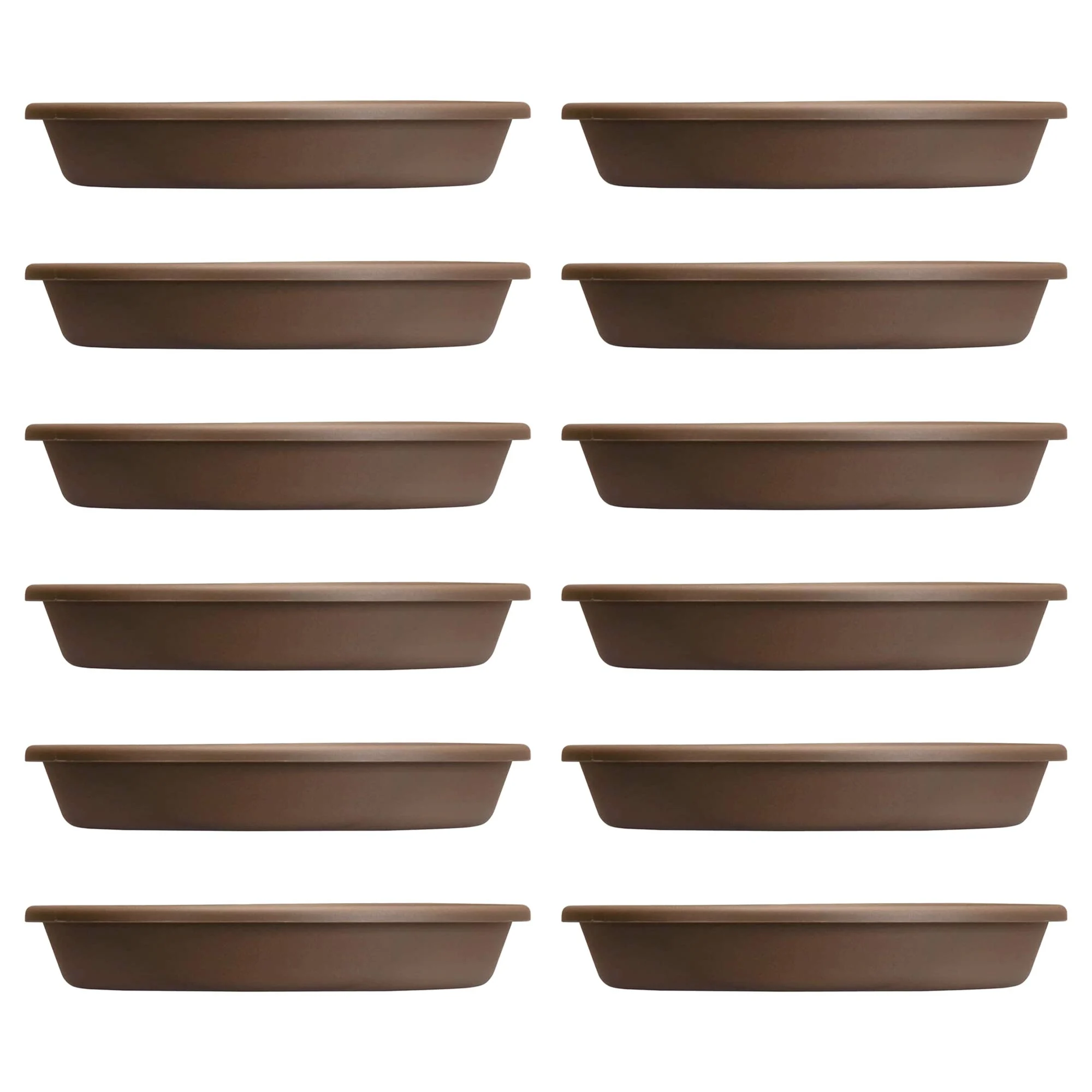 The HC Companies 16.3 Inch Planter Saucer for Classic Pots, Chocolate (12 Pack)