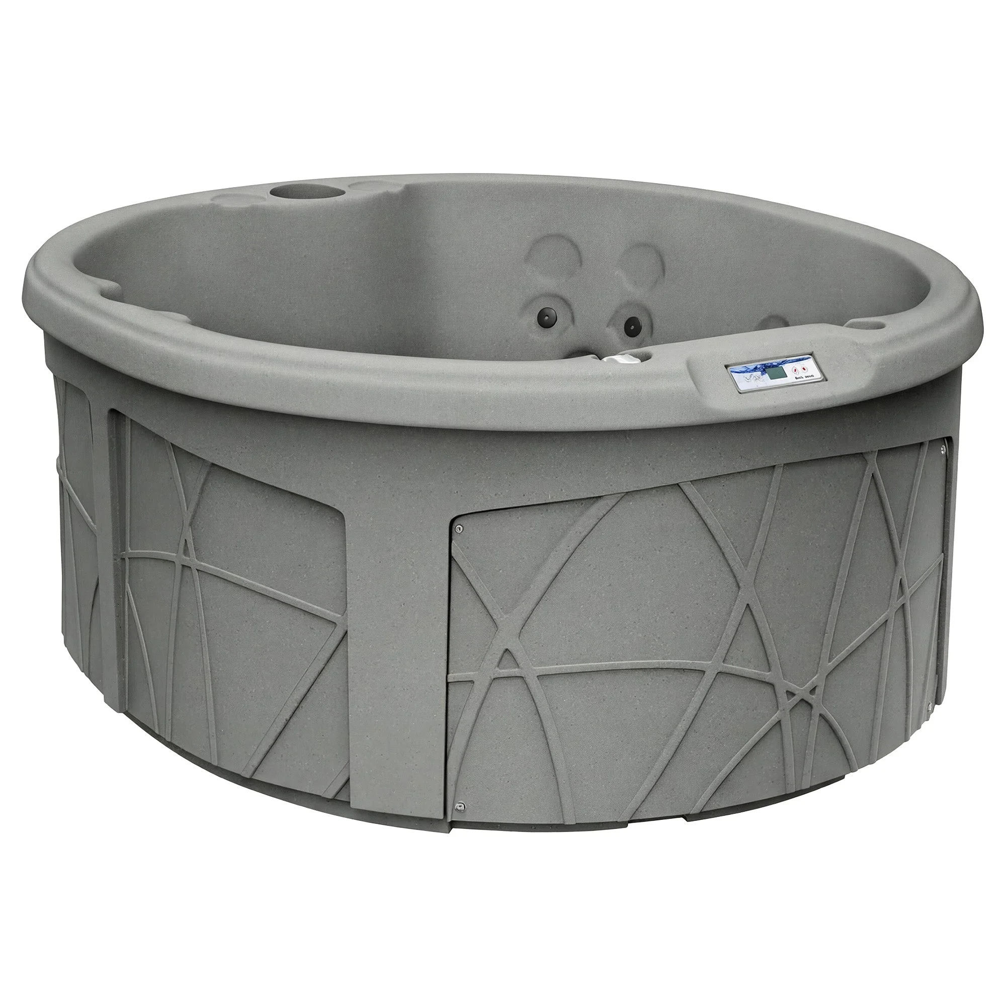 LifeSmart Key Largo Hot Tub Spa with 110 Volt Plug and Play and LED Light, Taupe