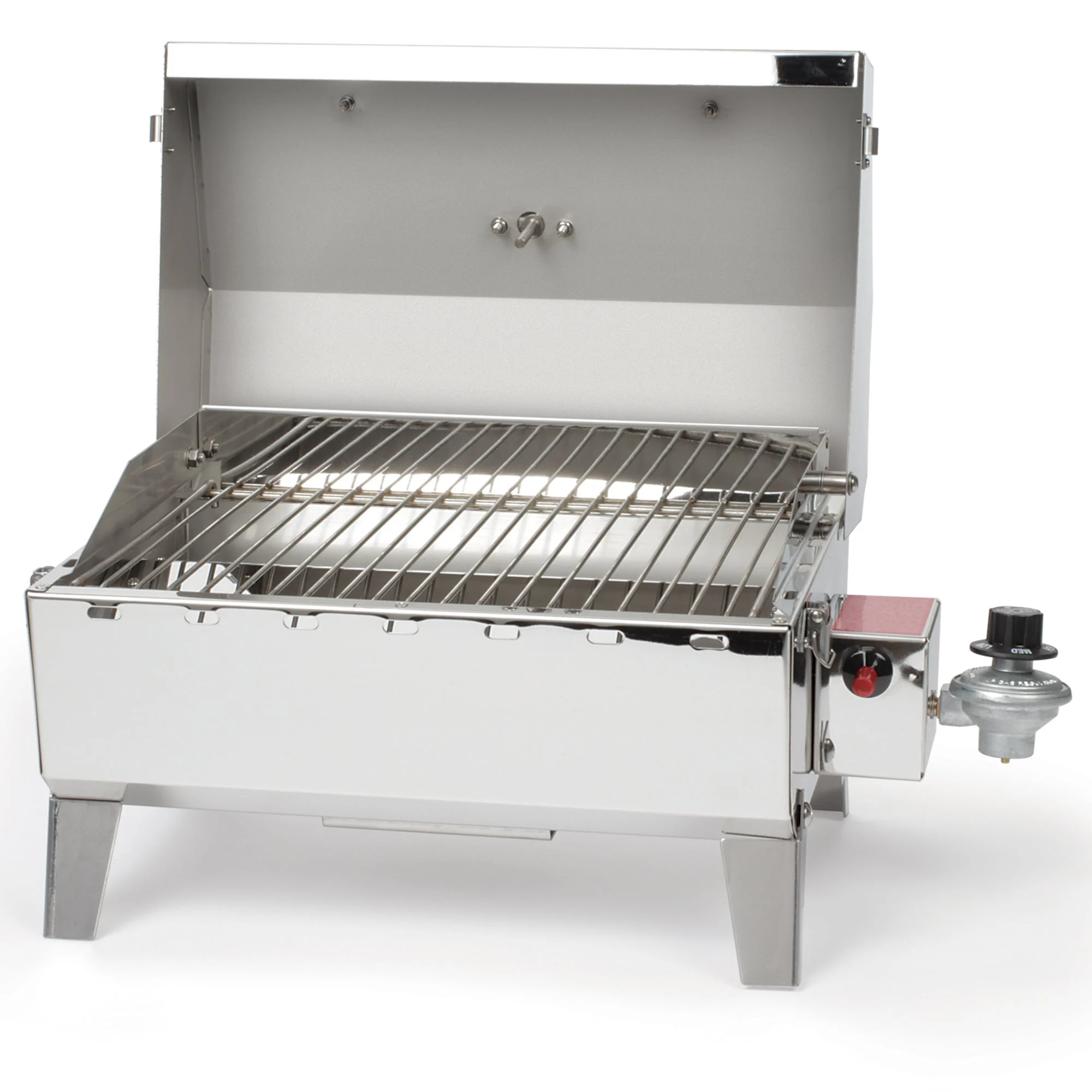 Camco Grill-Stow N Go 125 Portable Propane Gas Grill with Temperature Gauge