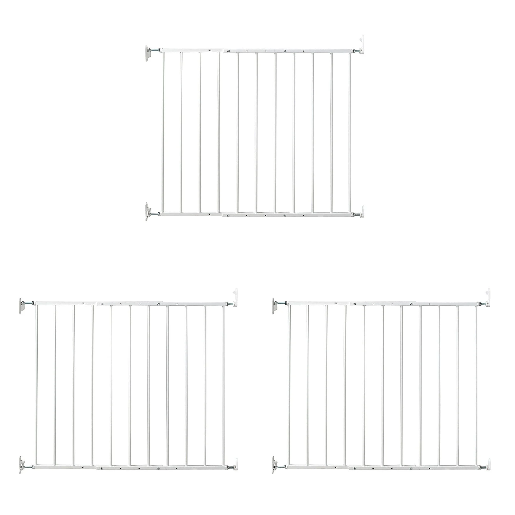 KidCo Safeway Top of Stairs Quick Release Baby Gate, 42.5x30.5", White (3 Pack)