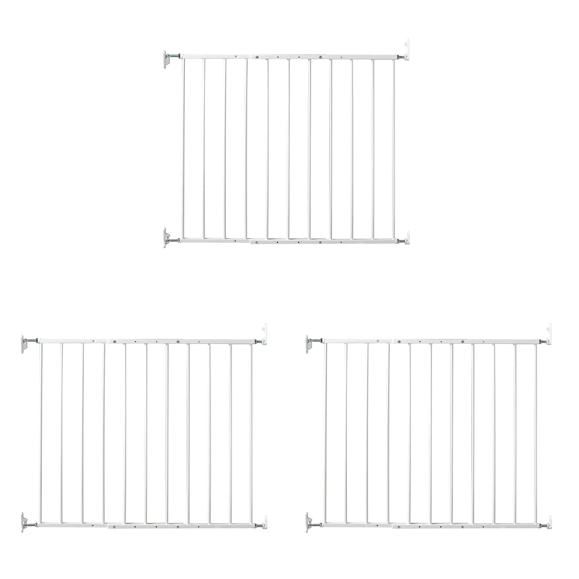 KidCo Angle Mount Safeway Stair Top Quick Release Baby Gate, White (3 Pack)