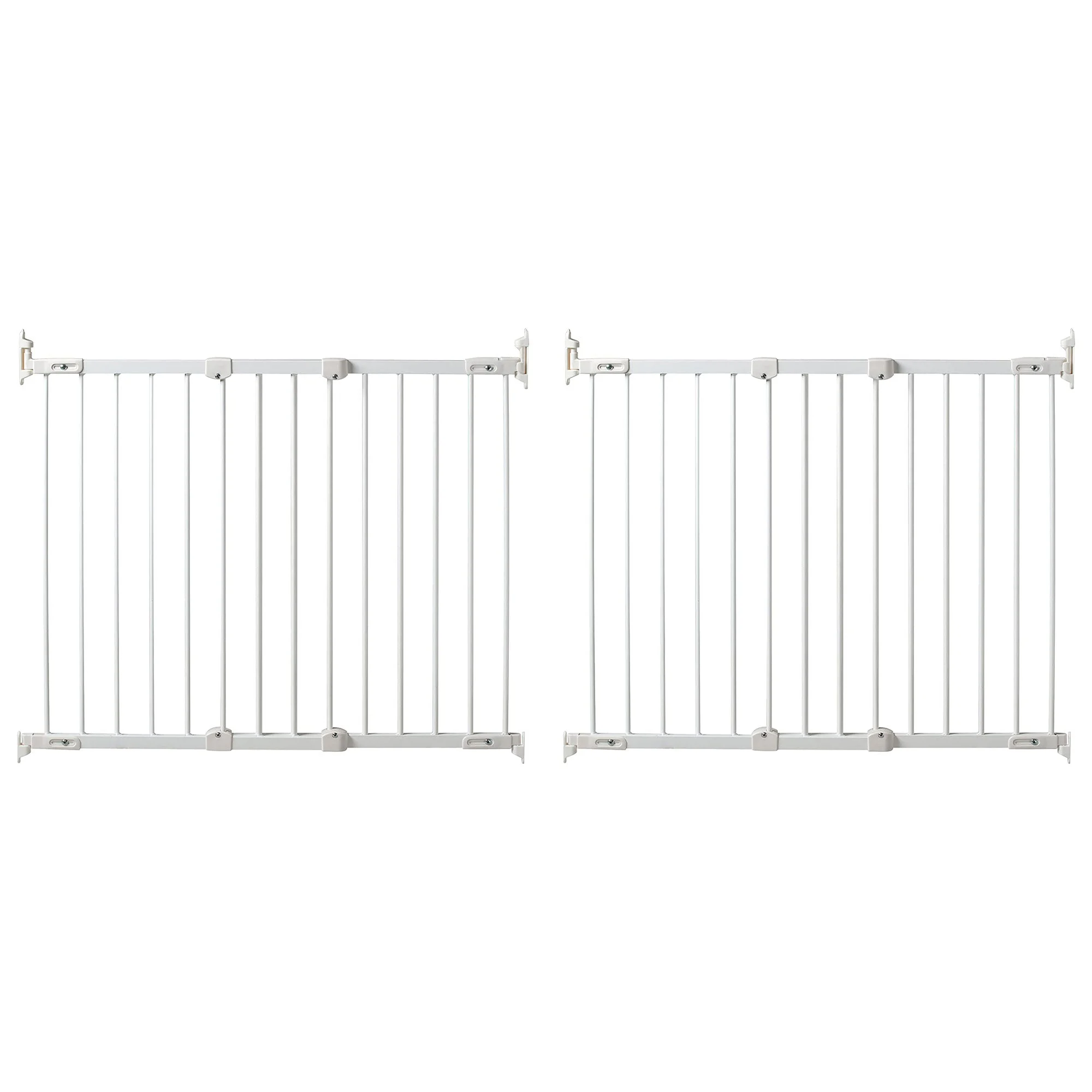 KidCo Angle Mount Safeway Stair Top Quick Release Baby Gate, White (2 Pack)