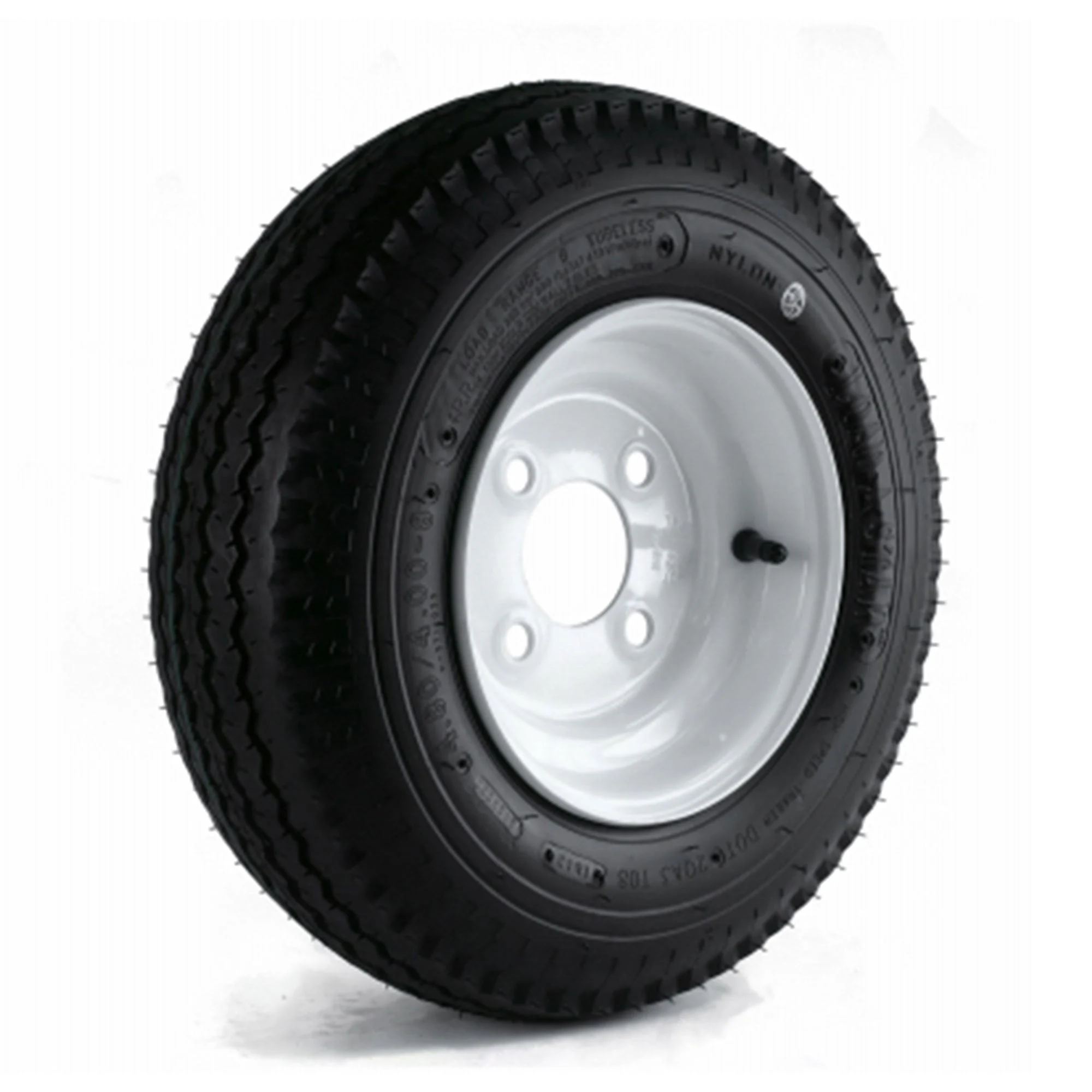 Kenda Loadstar 480/400-8 LRB Utility Trailer Tire and 4-Hole Custom Spoke Wheel
