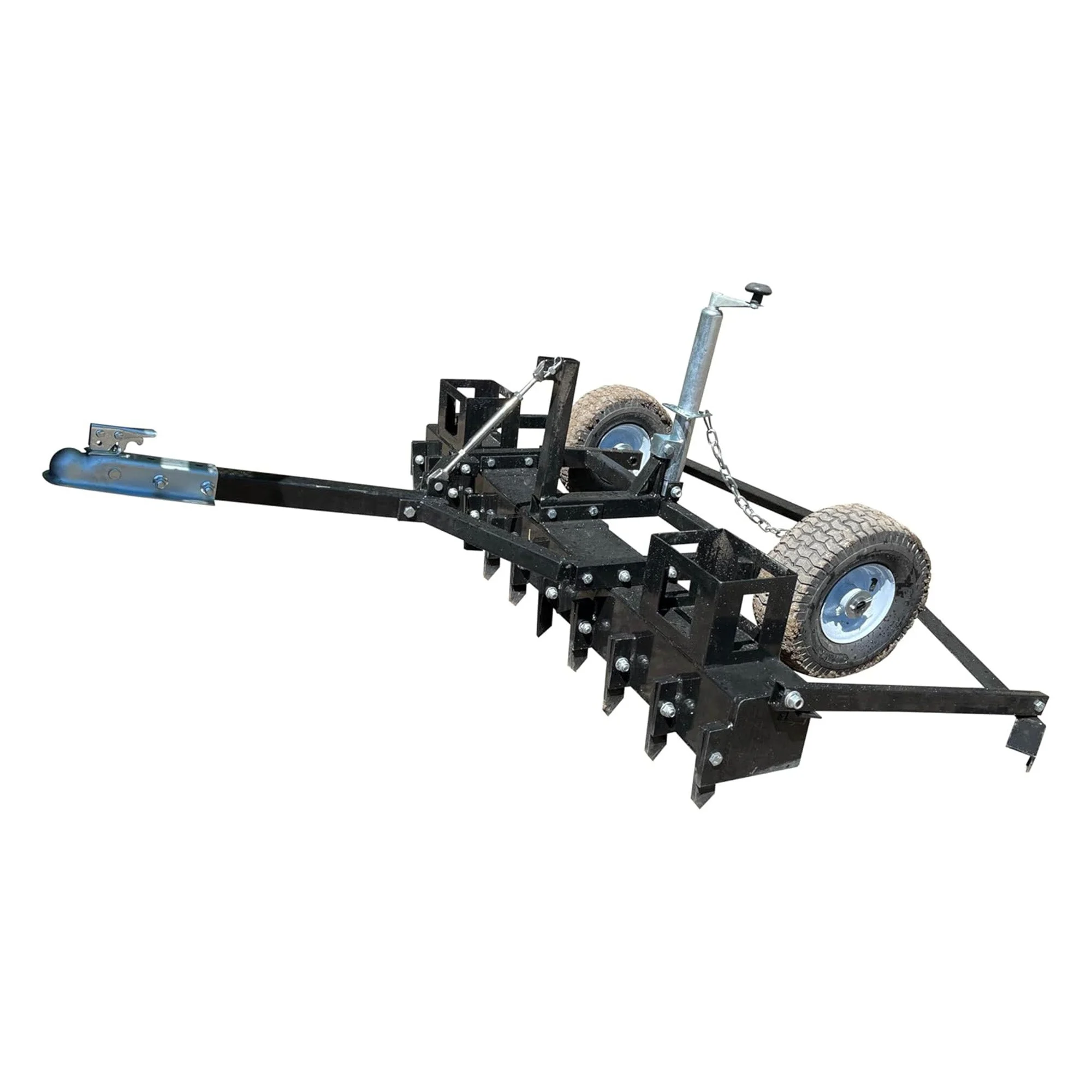 Field Tuff 60" Tow Behind Dirt Pulverizer with Adjustable Weight Trays, Black