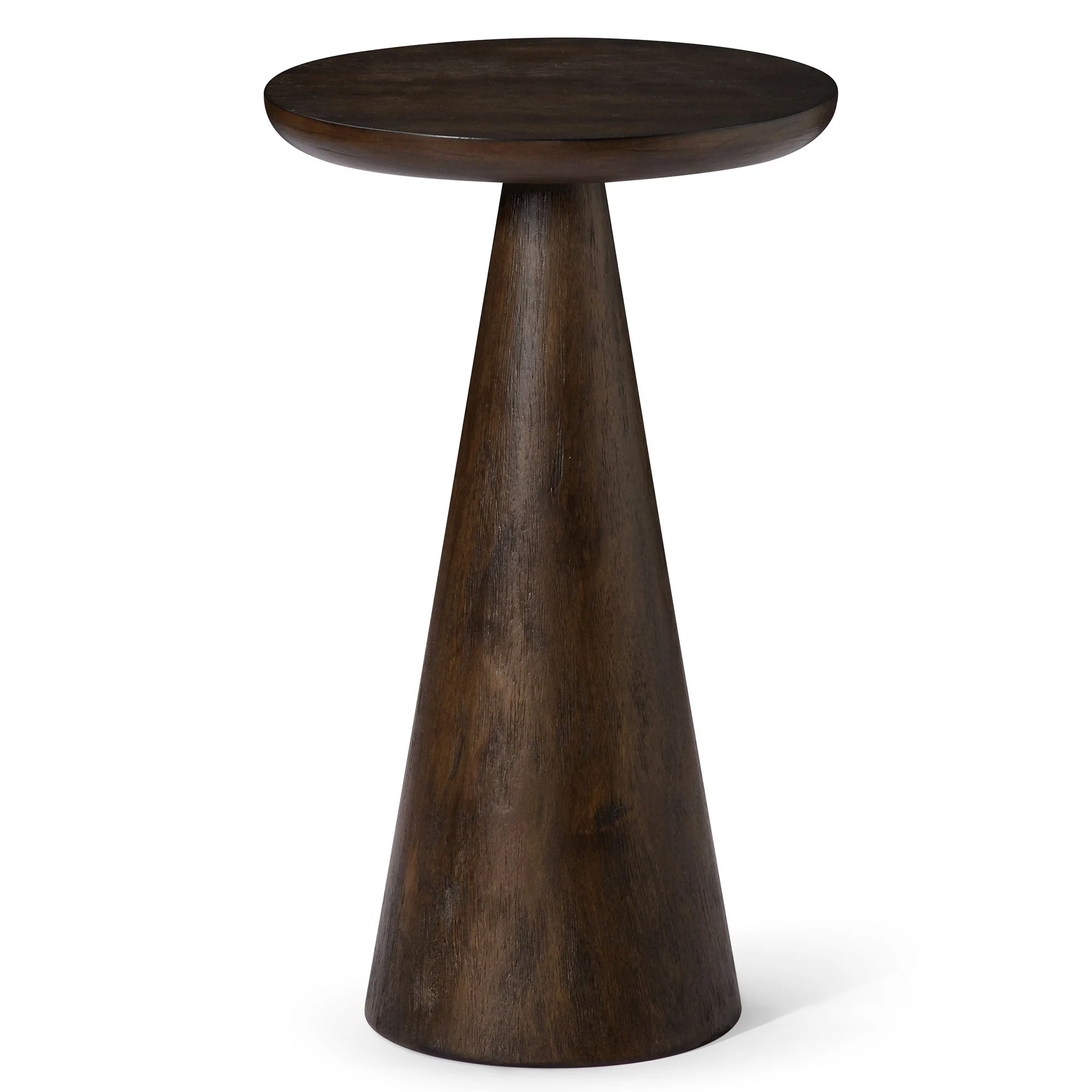 OWEN RUSTIC WOODEN DRINK TABLE IN AGED BROWN