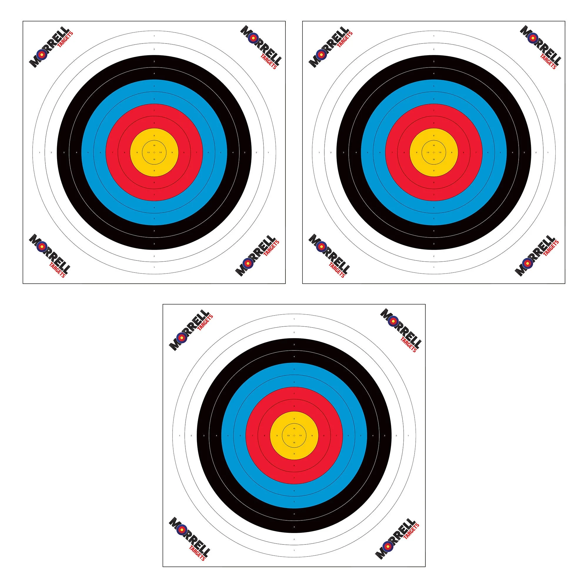 Morrell Targets 100 Pieces Thin Paper Archery Target with Card Stock, 3 Pack