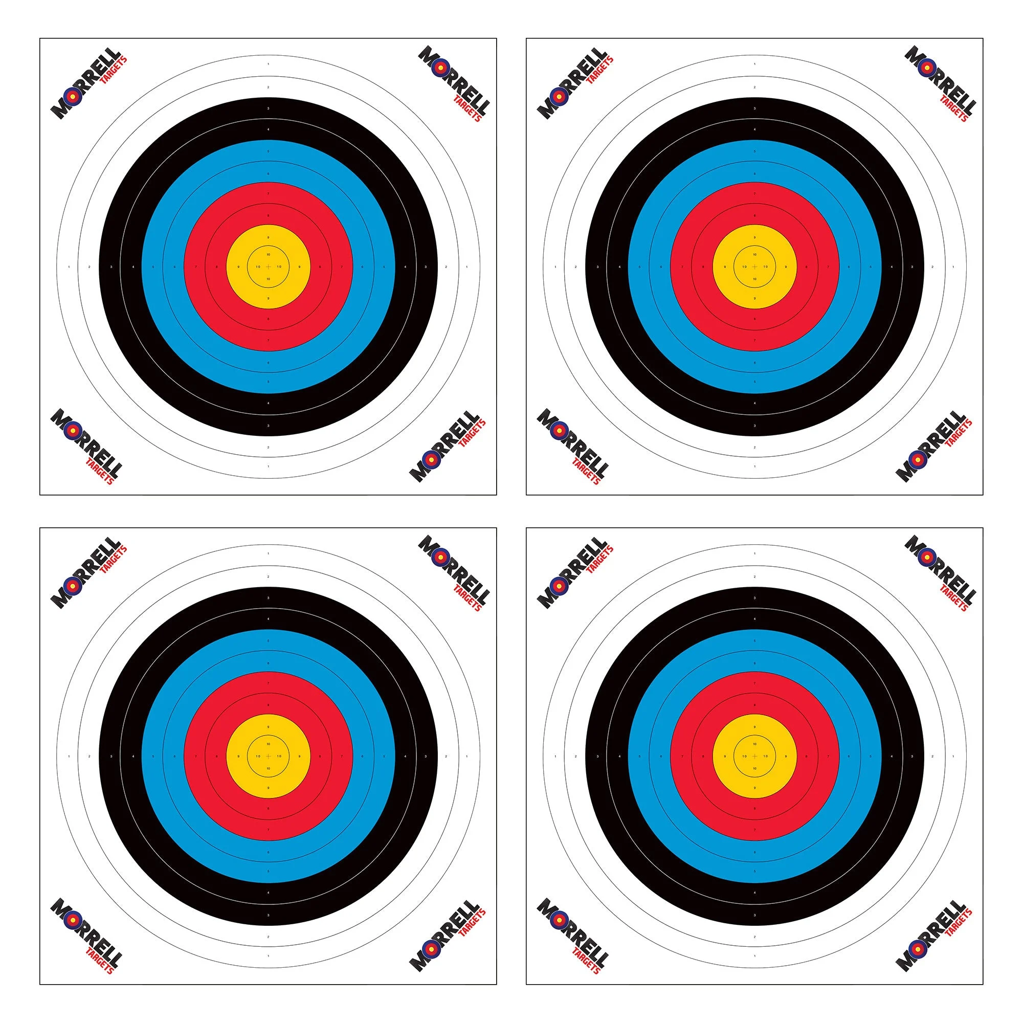 Morrell Targets 100 Pieces Thin Paper Archery Target with Card Stock, 4 Pack