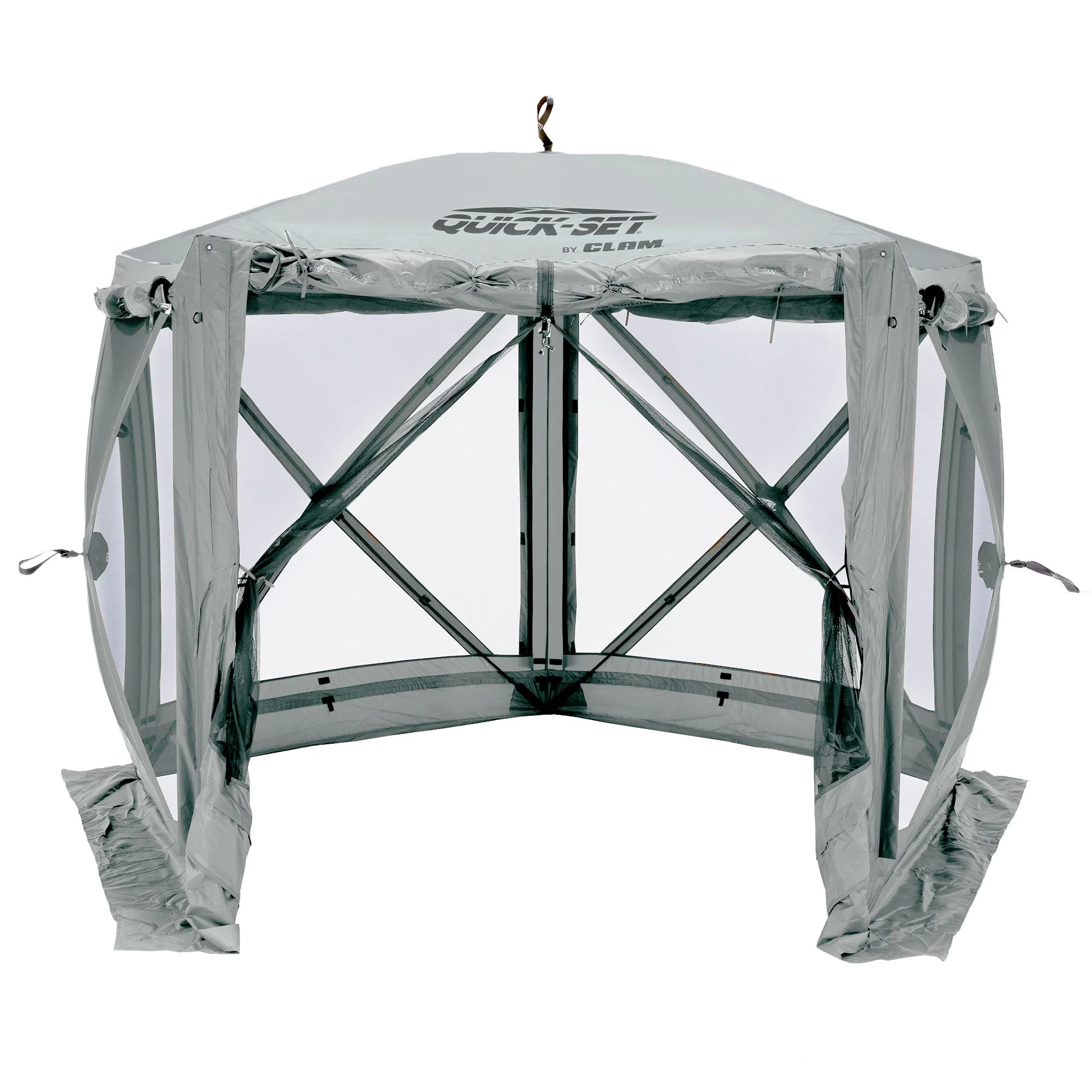 CLAM Quick-Set Adventure 9 x 9 Ft Portable Outdoor Camping Canopy Shelter, Gray