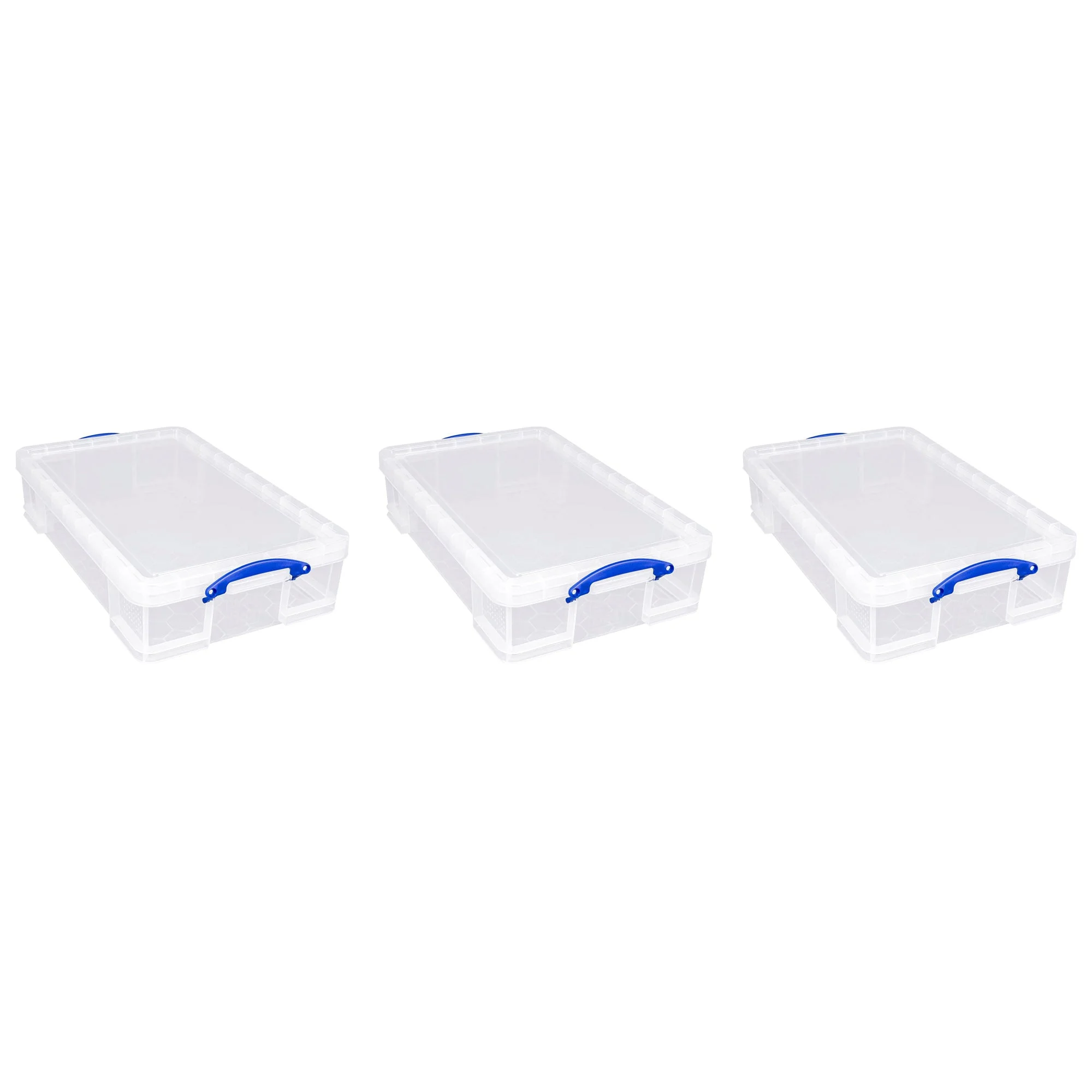 Really Useful Box 33L Storage Container w/Snap Lid & Clip Lock Handle, 3 Pack