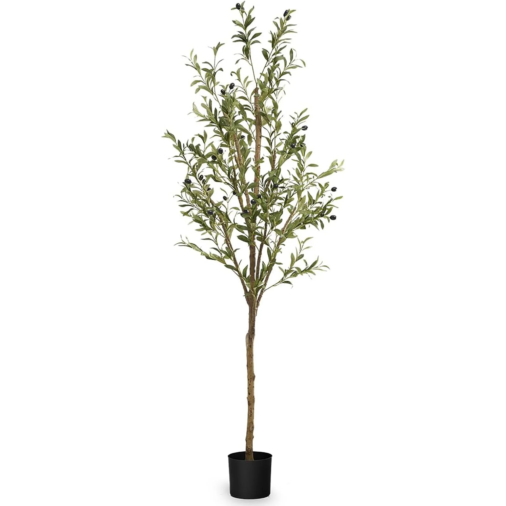Maia Shop Olive Tree 6 Foot Faux Plant, Fake Silk Tree with Realistic Leaves