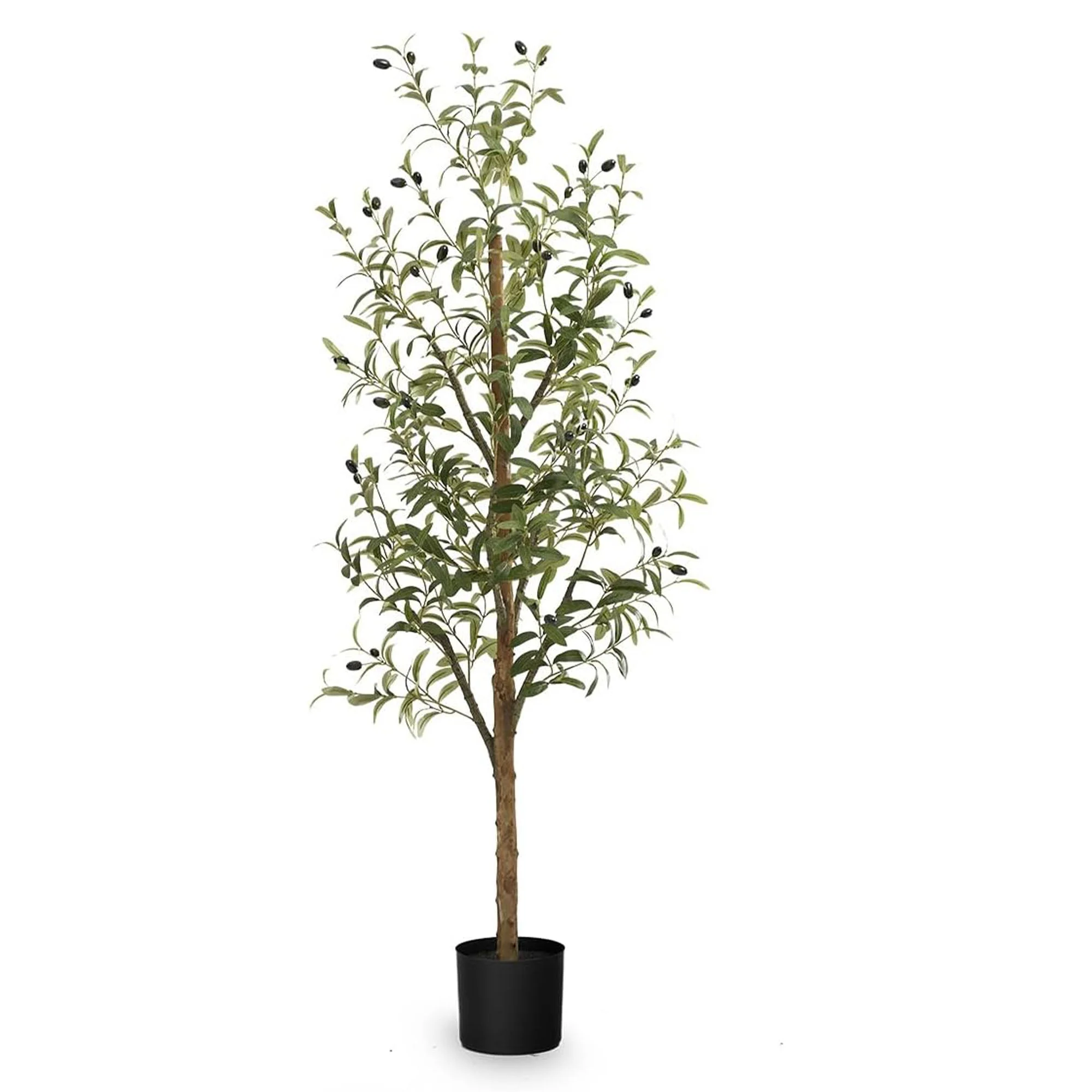 Maia Shop Olive Tree 5 Foot Faux Plant, Fake Silk Tree with Realistic Leaves