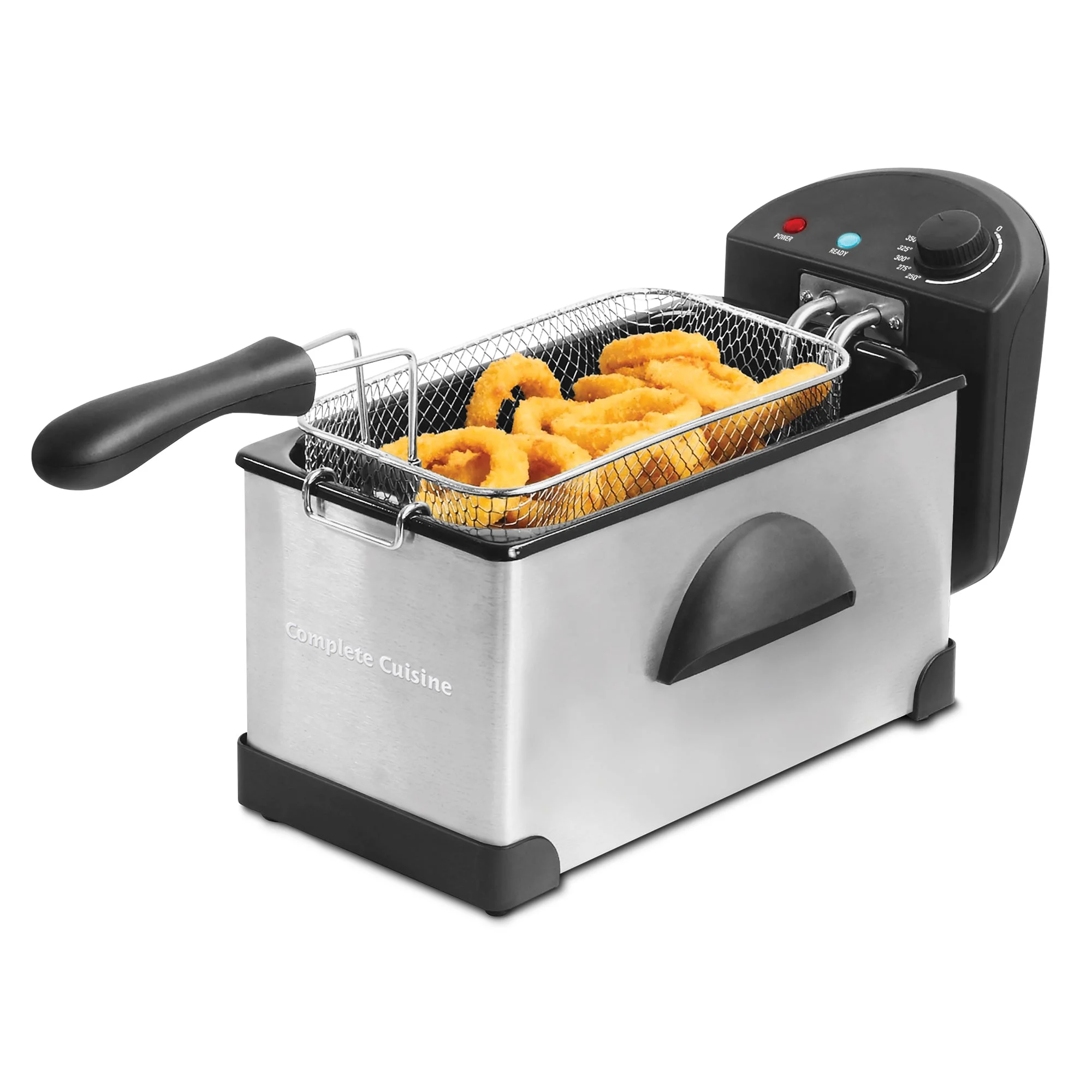 Complete Cuisine 1200W 3L Electric Deep Fryer with Stainless Steel Tank Lid