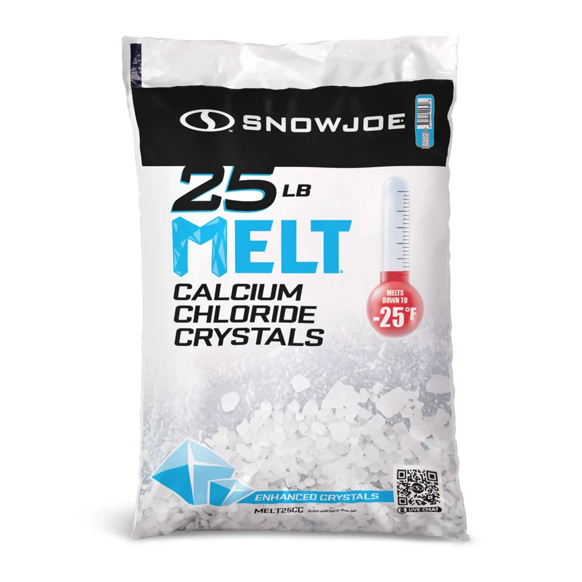 Snow Joe 10 Pack Melt 2 Go Crystal Snow & Ice Melt for Sidewalk, 25Lb Bag, White