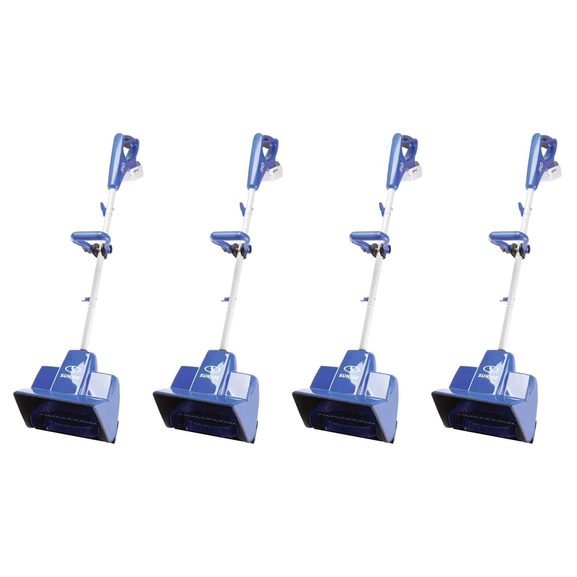 Snow Joe 4 Pack 24 Volt Cordless Snow Shovel Kit for Driveway Snow Removal, Blue