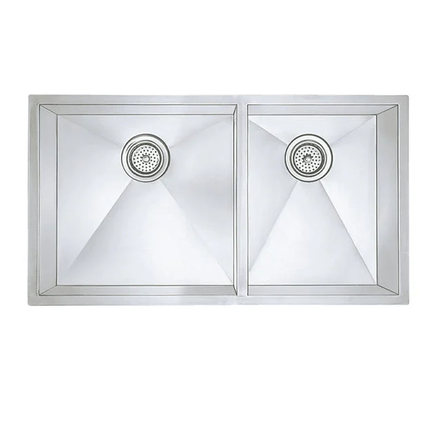Precision 33" 1-3/4 Double Bowl Stainless Steel Undermount Kitchen Sink