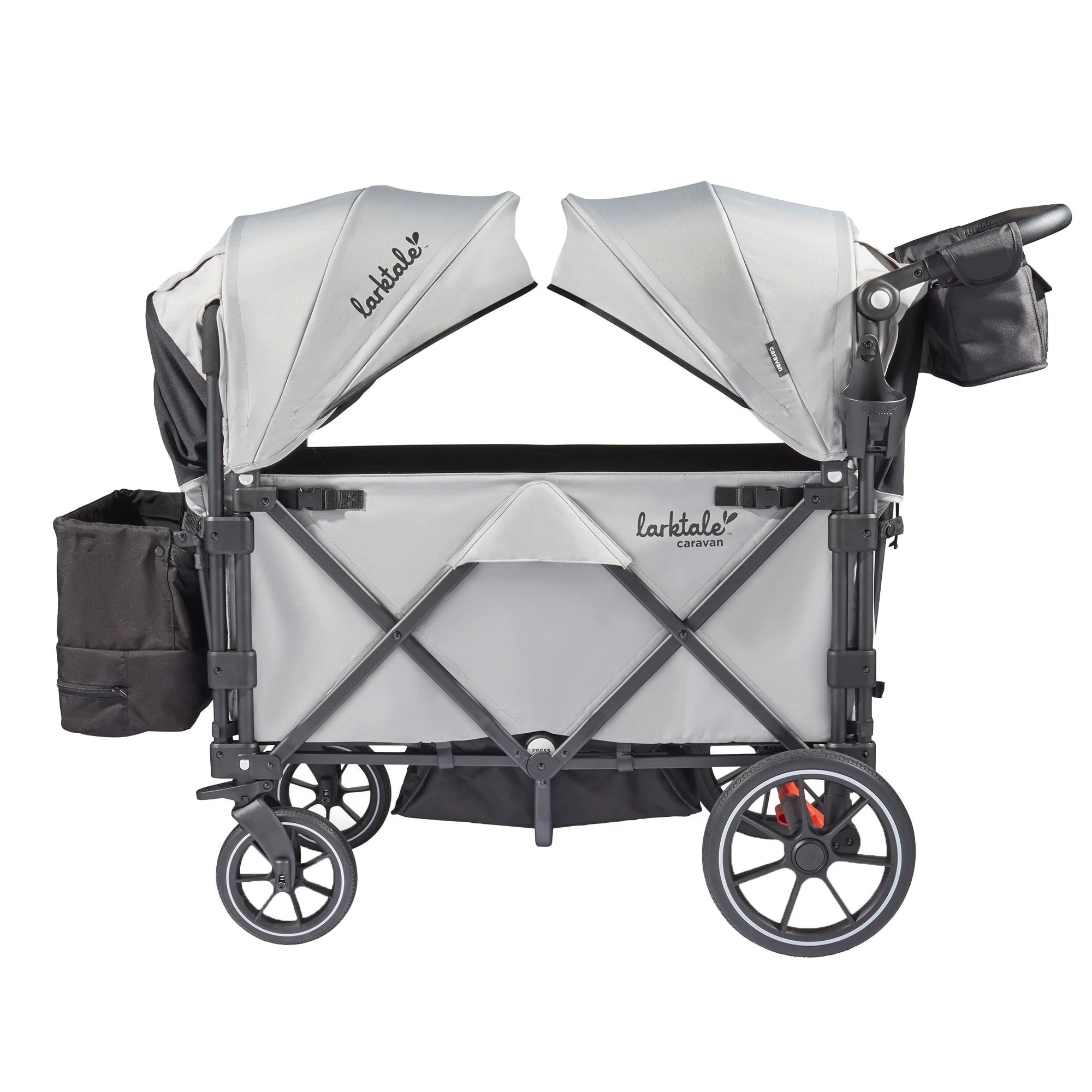 Larktale Caravan V3 Stroller, 2-Seater Kids Wagon, 207 lb Capacity, Avalon Gray
