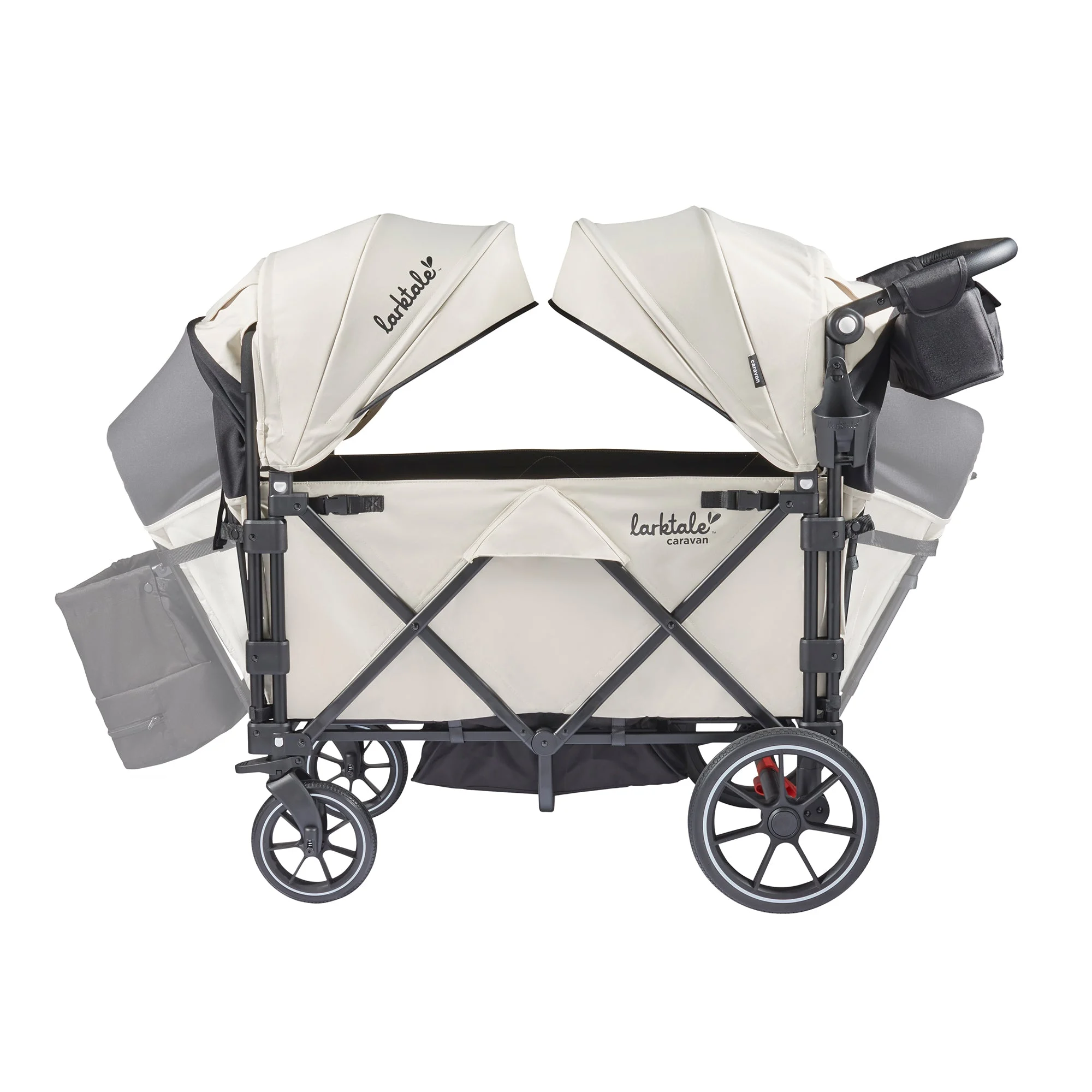 Larktale Caravan V3 Stroller, 2-Seater Kids Wagon, 207lb Capacity, Newport Taupe