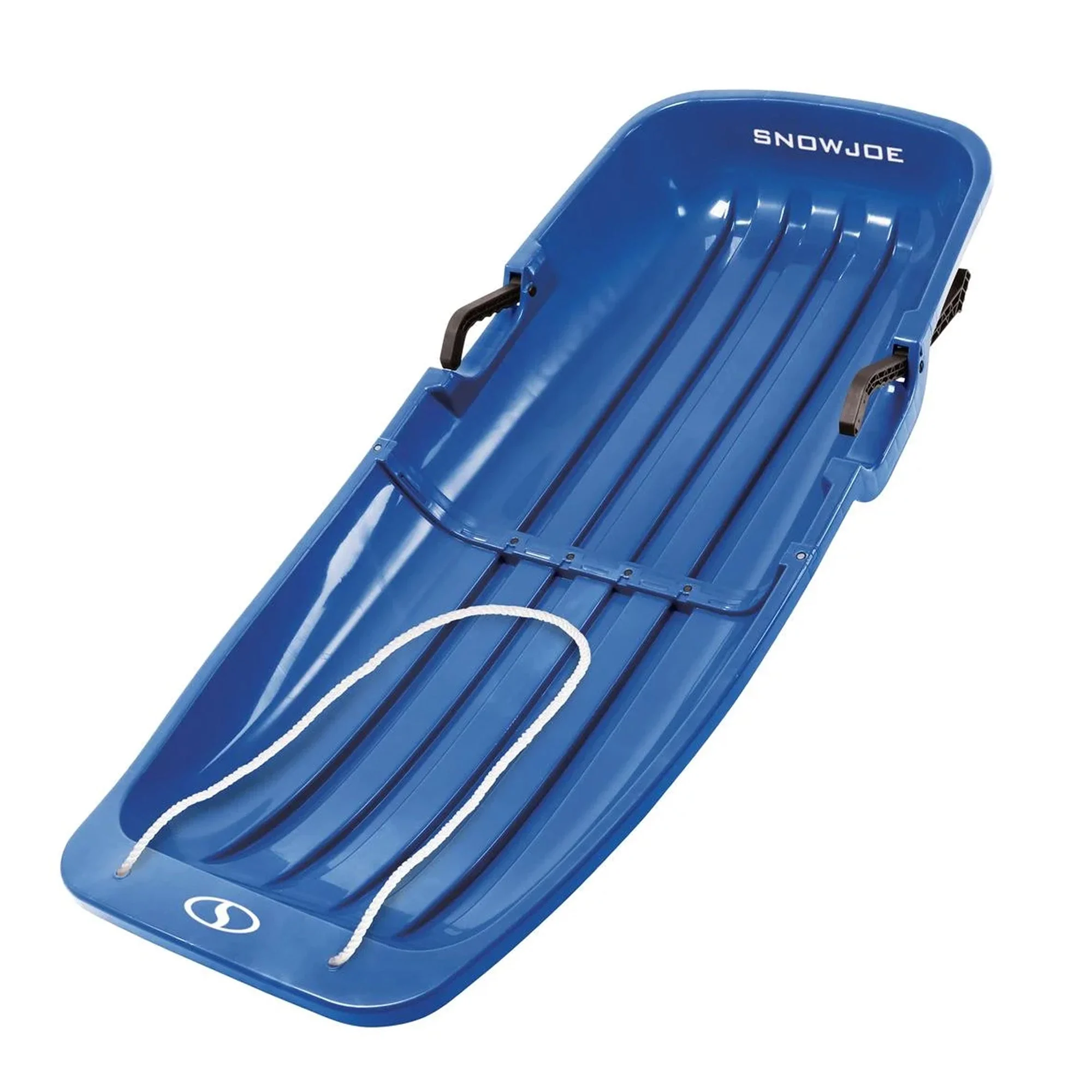 Snow Joe Plastic Snow Sled, 48” Sledding Toboggan Board w/ Handles, SJ-SLD48-SJB
