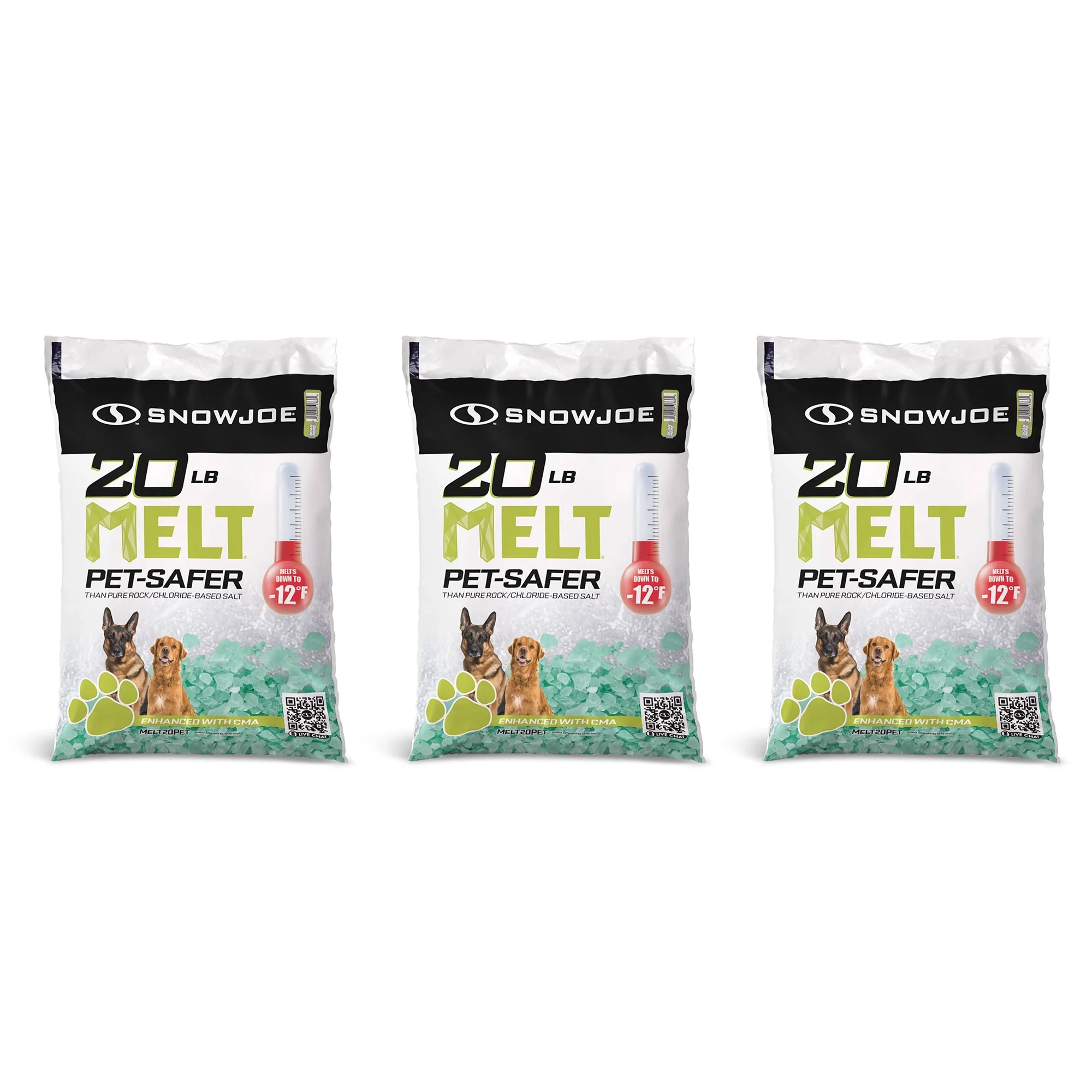 Snow Joe 3 Pack Pet Safer Premium Ice Melt Blend, Safer for Concrete Essentials