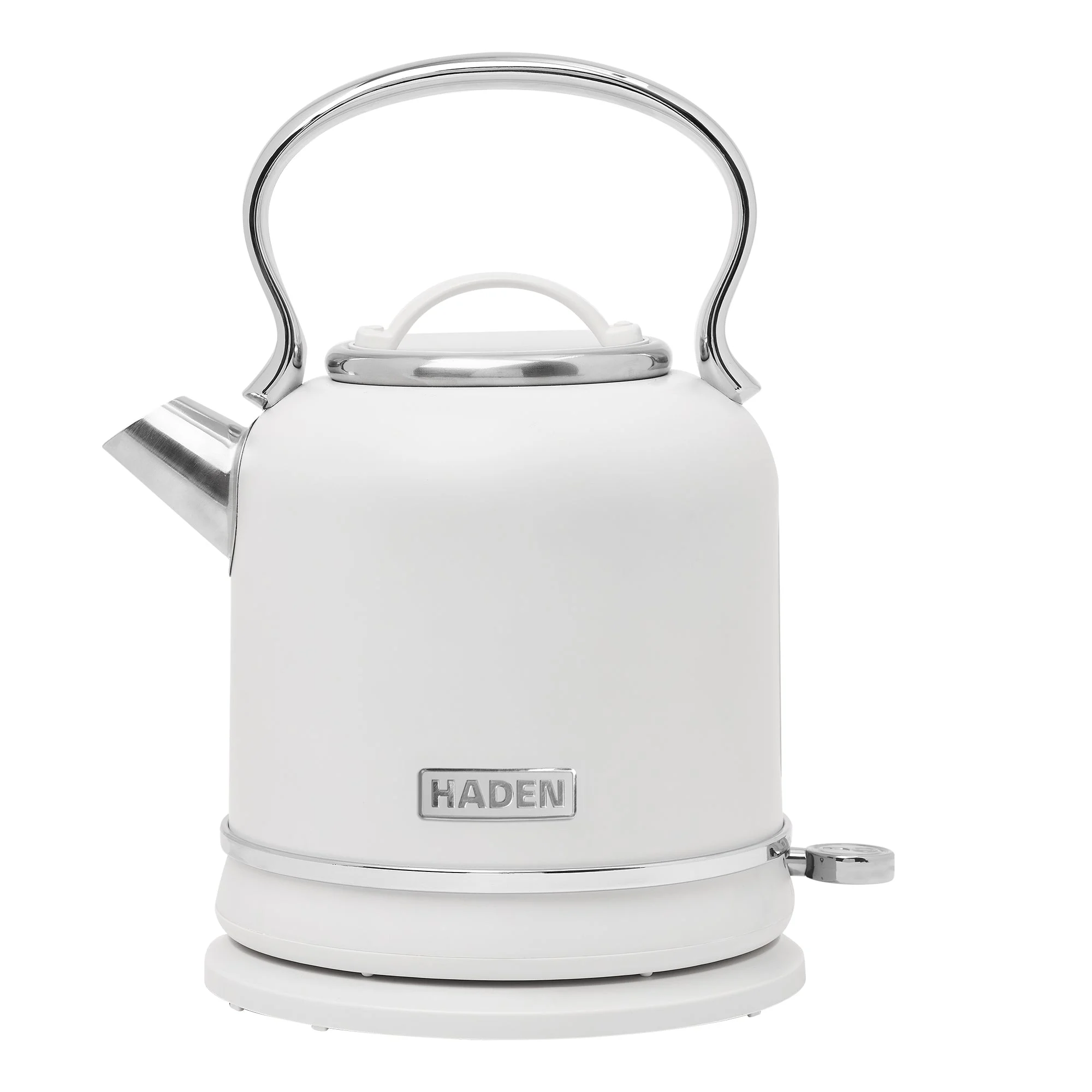 Haden Chelsea 1.7 Liter Electric Water Kettle w/ 360-Degree Base, Ivory & Chrome