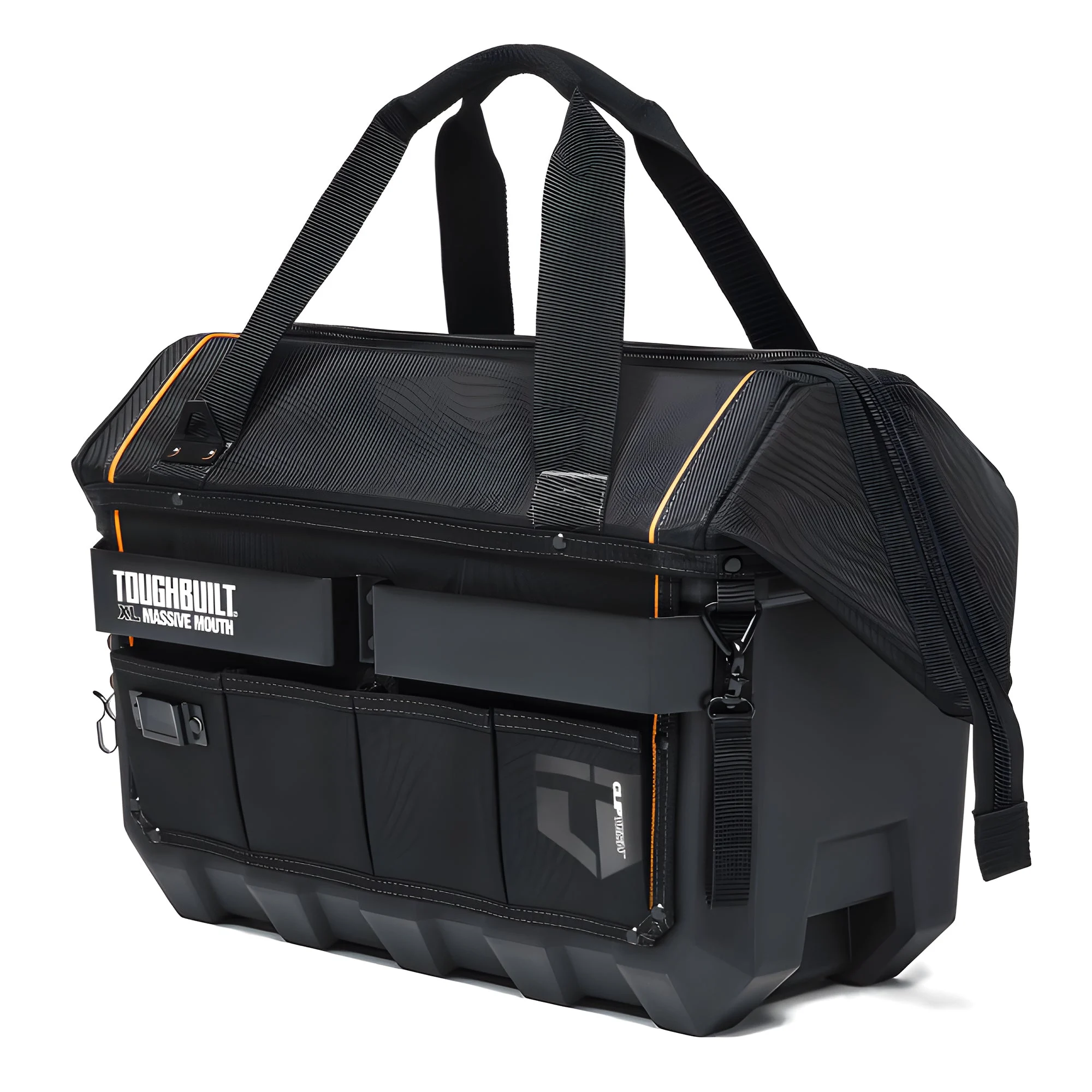 ToughBuilt Waterproof Storage Tool Bag Pouch Organizer, XL Massive Mouth, Black