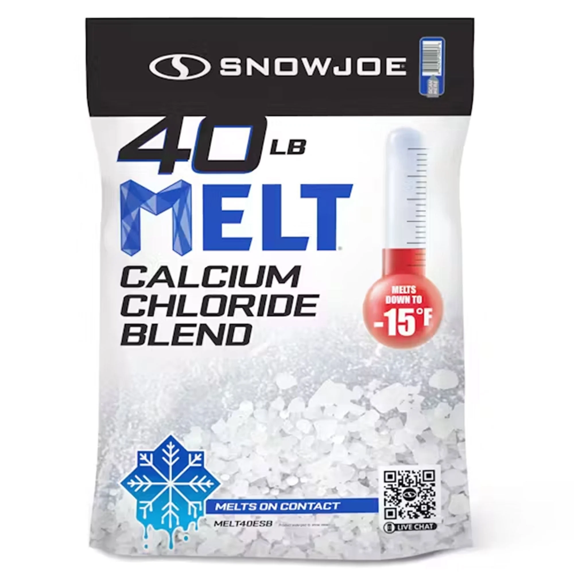 Snow Joe Calcium Chloride Blend Deicer & Snow Removal, 40 Pound Bag