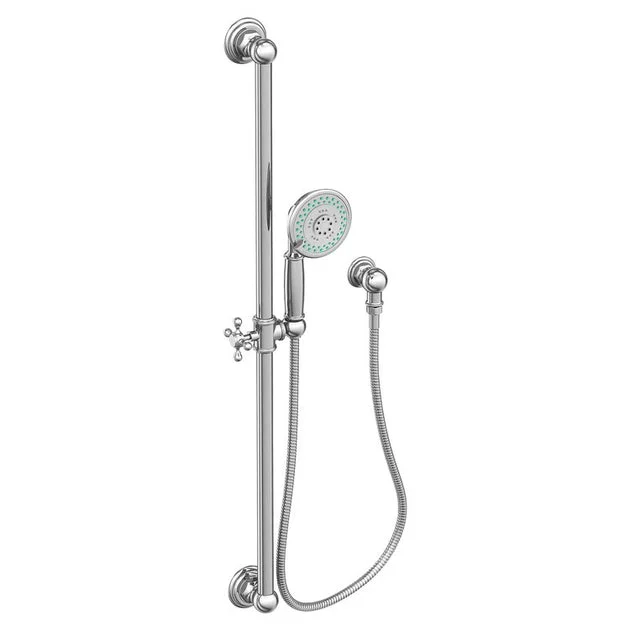 Traditional Three-Function Handshower Set with Slide Bar - Polished Chrome