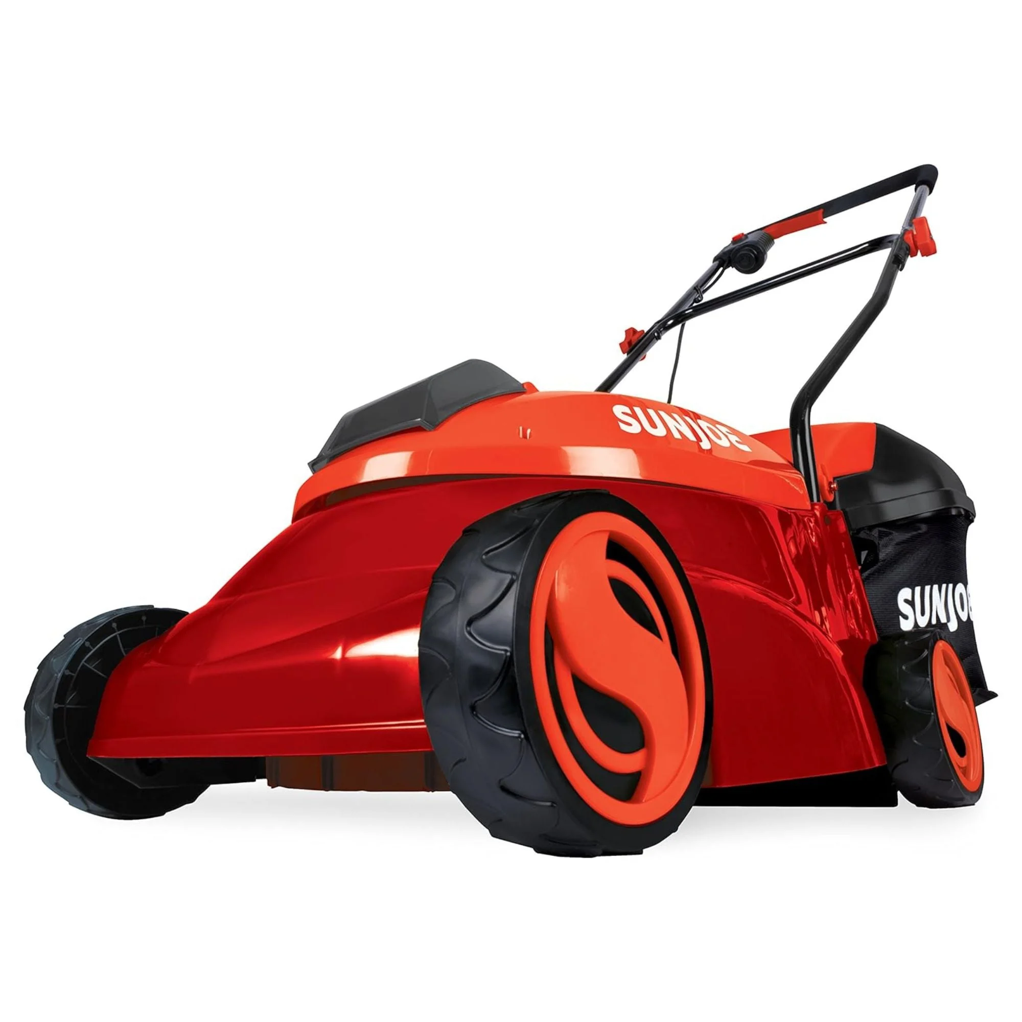 Sun Joe Cordless Lawn Mower, 28V, 14", 10.6 Gal Detachable Bag, MJ401C-XR-RED