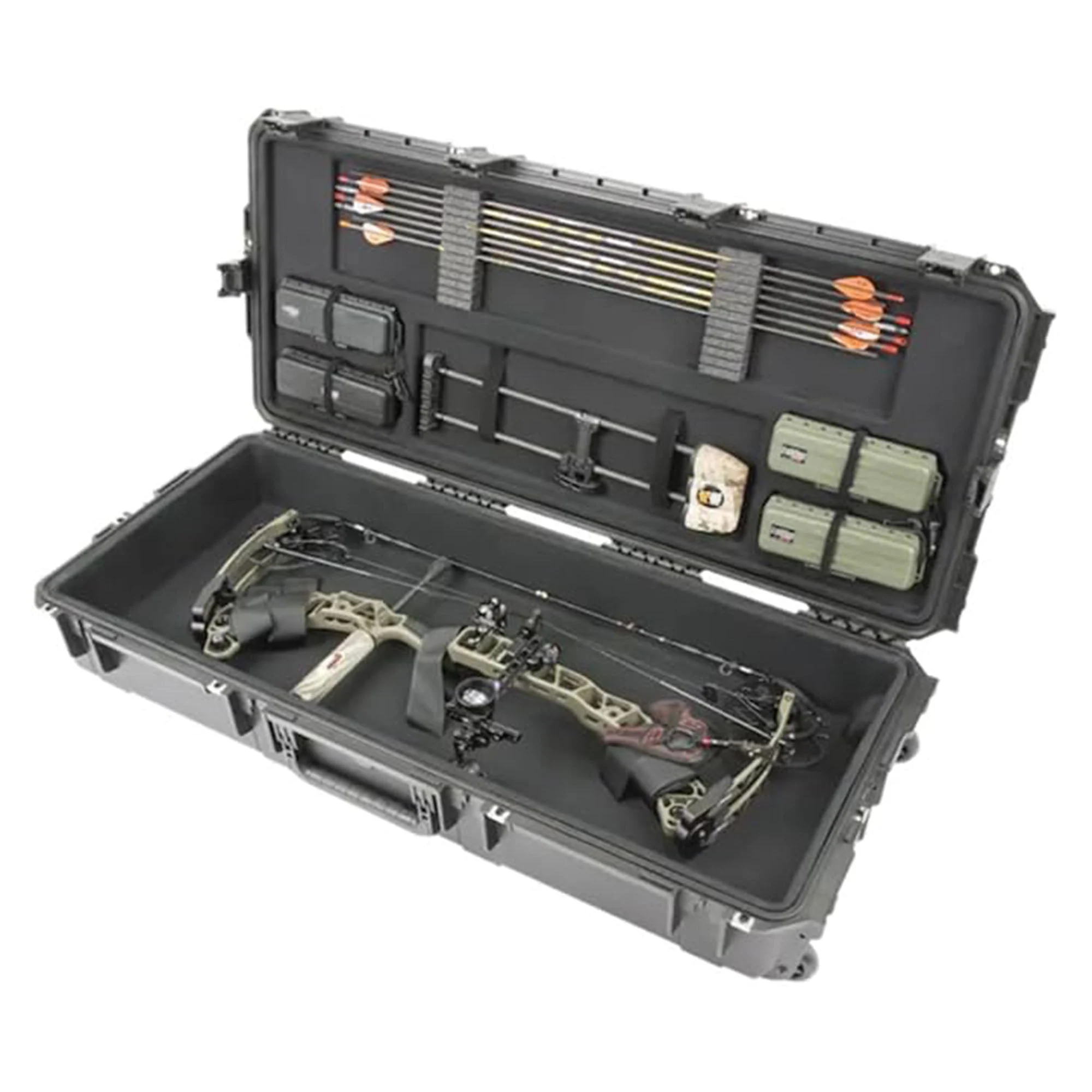 SKB Hard Large Plush Storage Case Archery Bow Parallel Limb iSeries REV2, Black