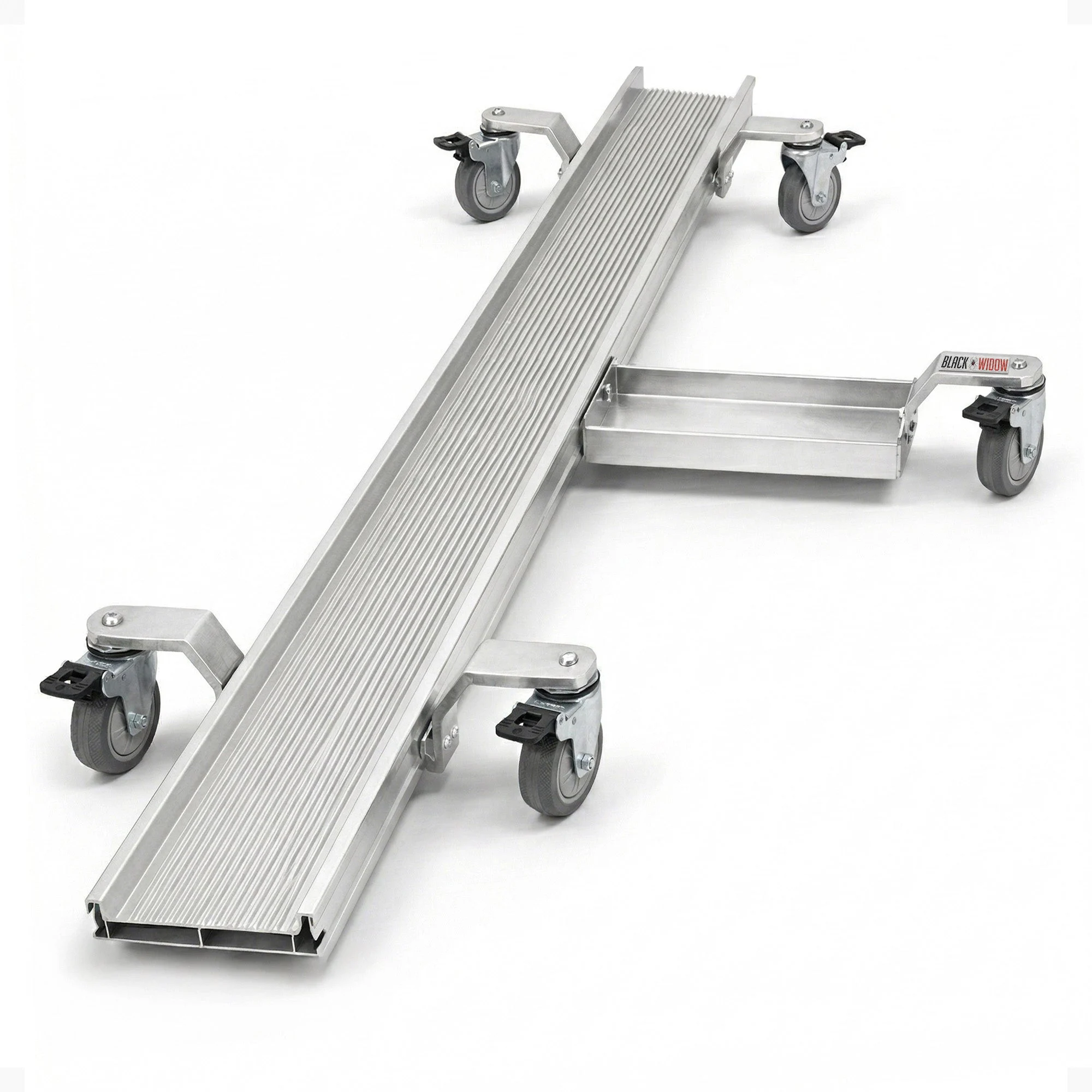 Black Widow Motorcycle Dolly, Fully Adjustable Kickstand Plate Locking Casters
