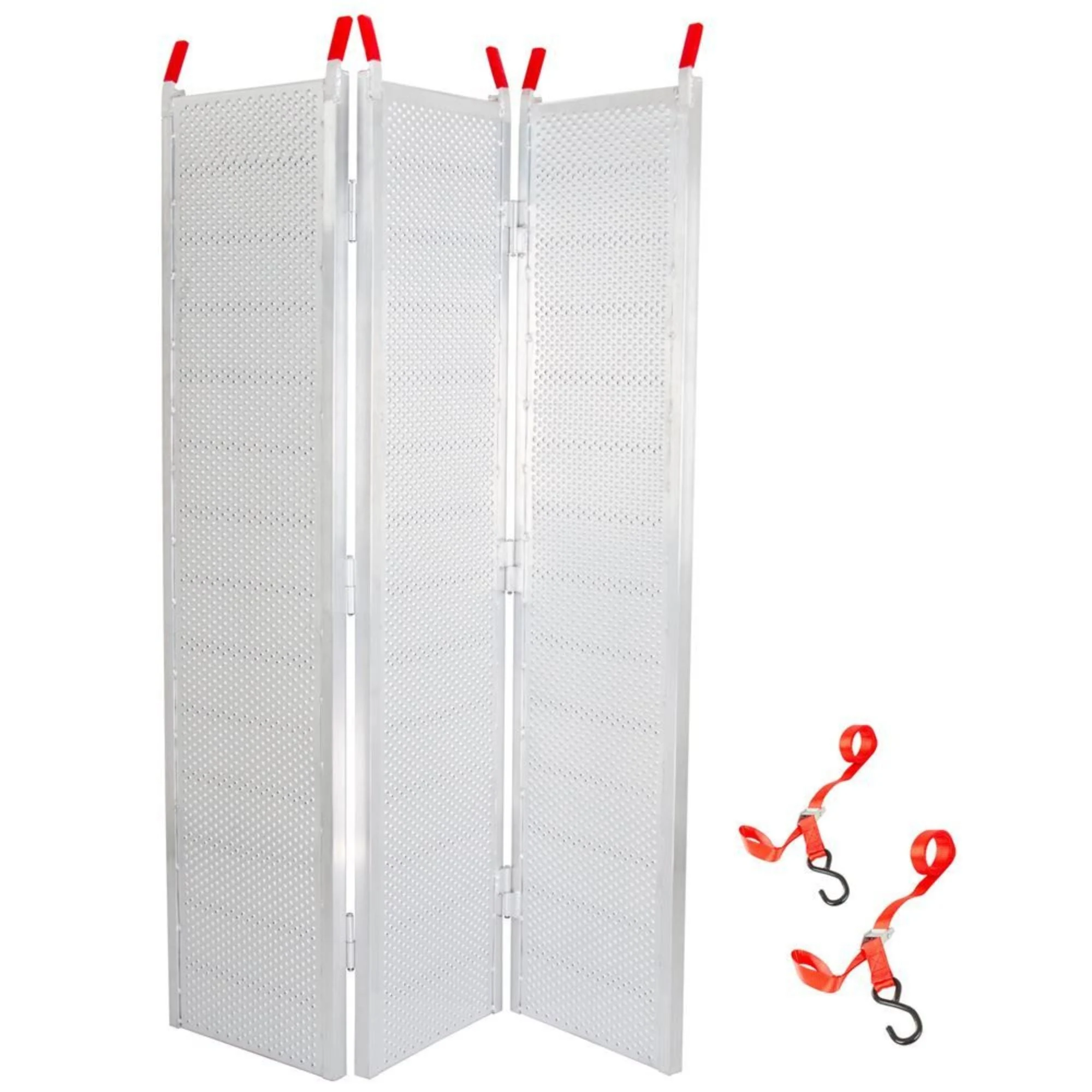 Black Widow 6’ 5” Punch Plate Aluminum Wide ATV Ramp, 1,500 Lbs Capacity, Silver